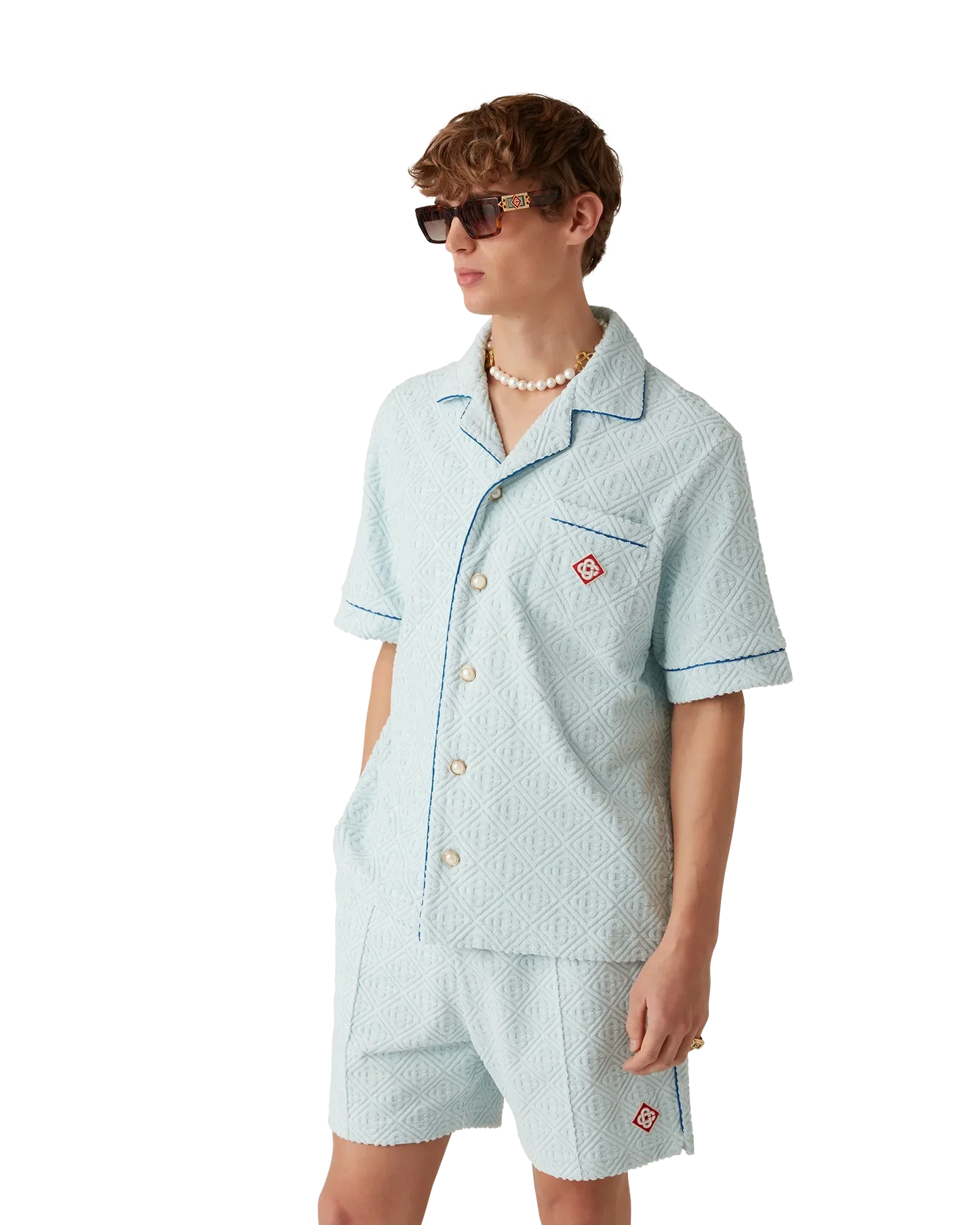 Monogram Towelling Short Sleeve Shirt | Casablanca Paris | Image 4