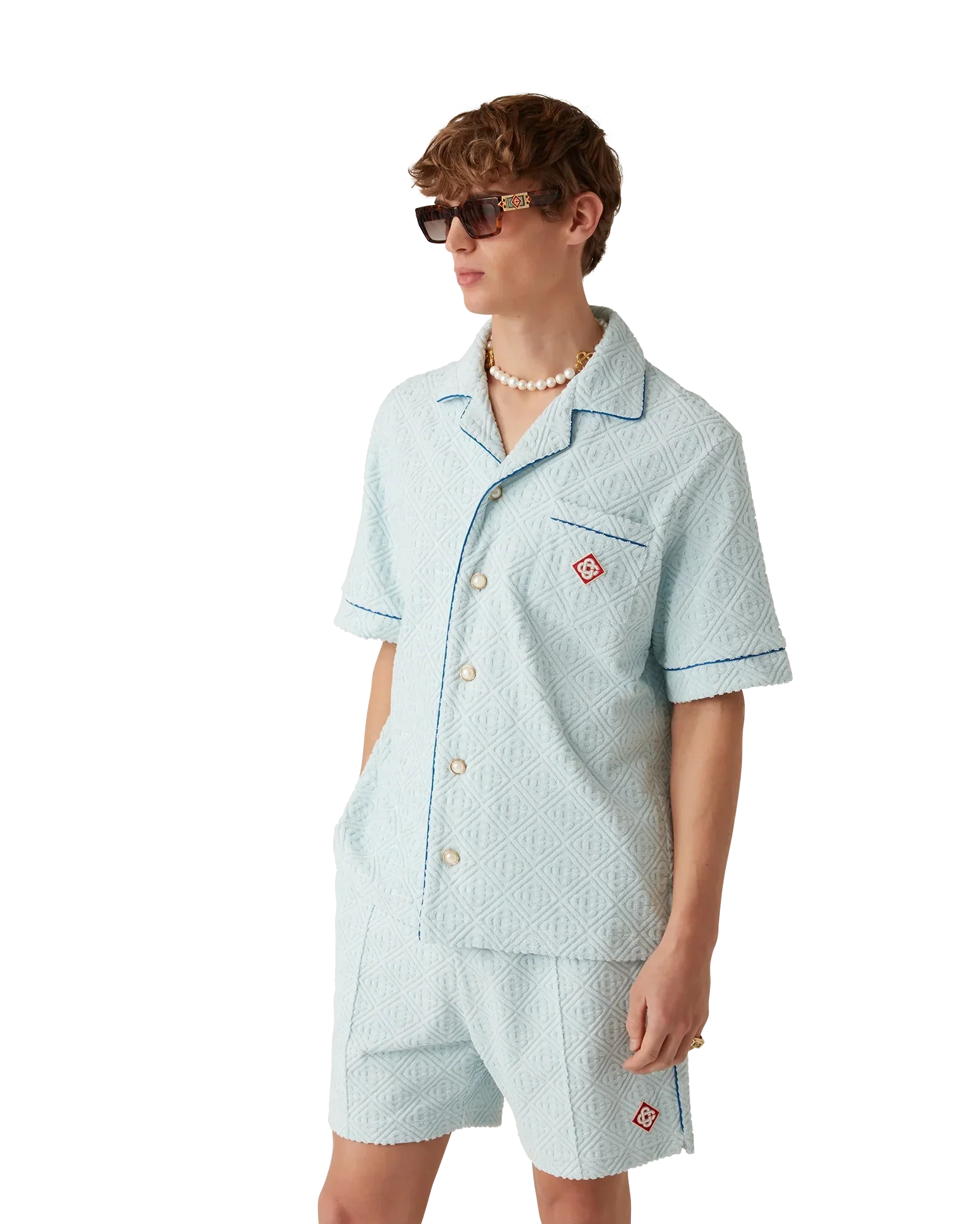 Monogram Towelling Short Sleeve Shirt | Casablanca Paris | Image 4