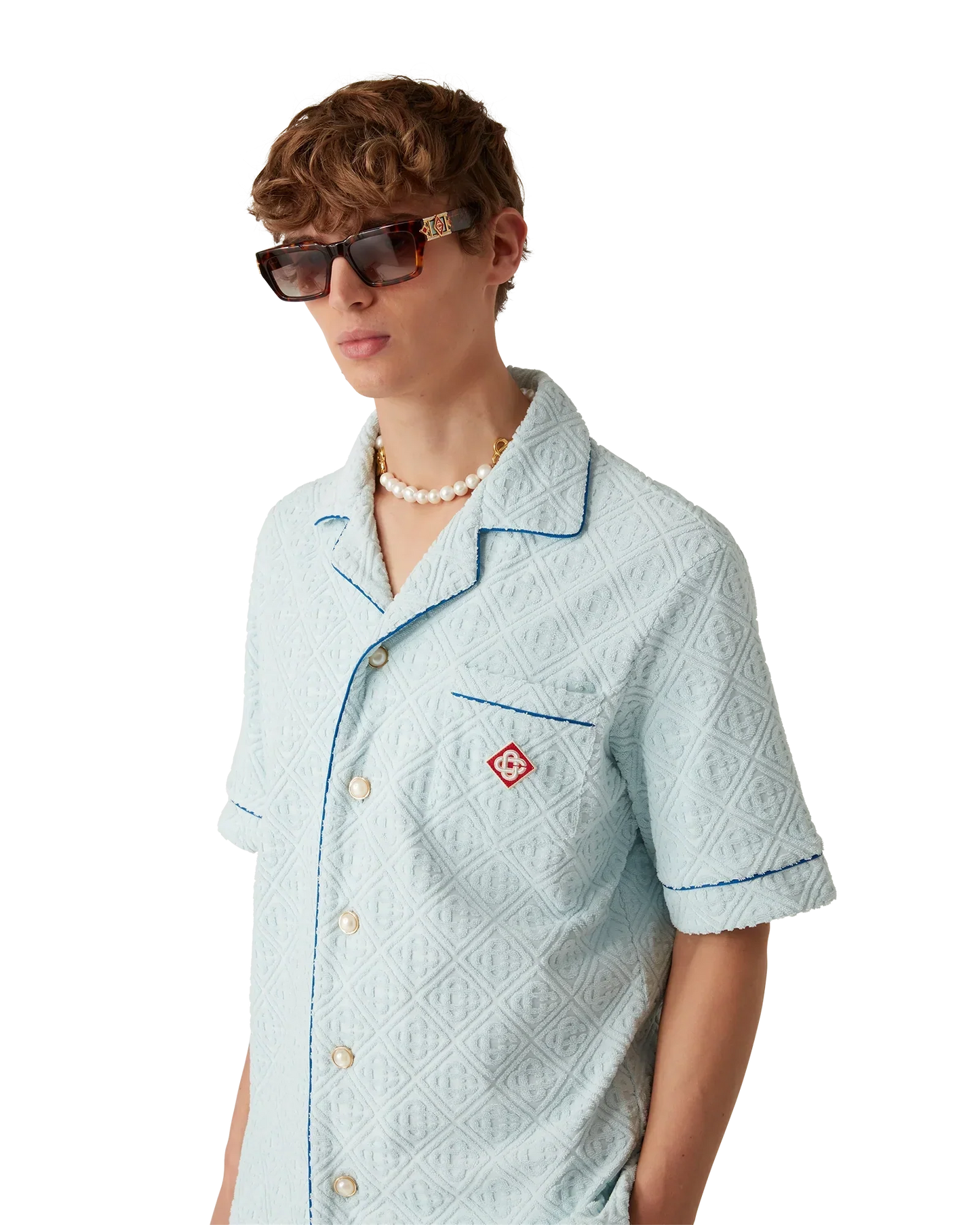 Monogram Towelling Short Sleeve Shirt | Casablanca Paris | Image 5
