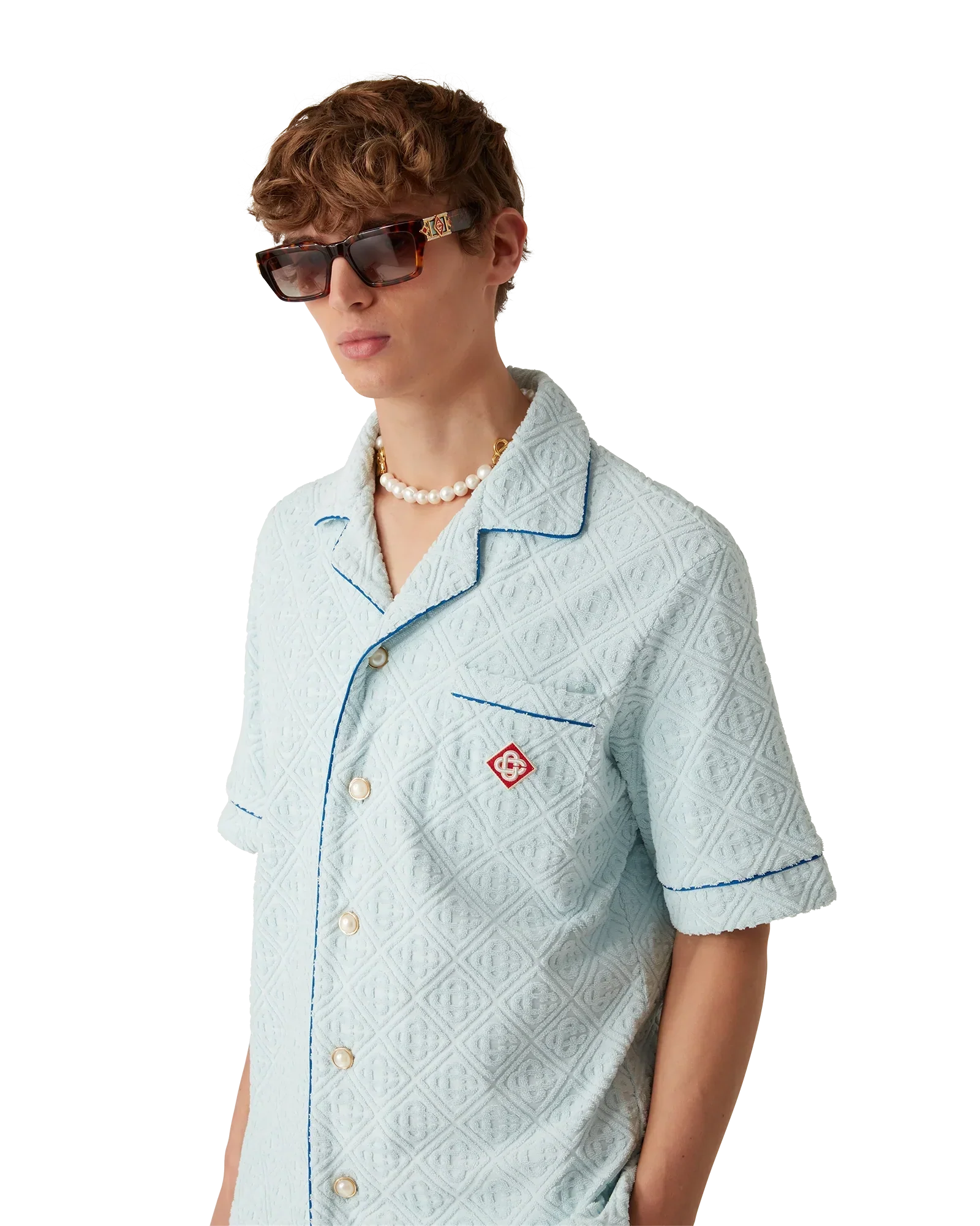 Monogram Towelling Short Sleeve Shirt | Casablanca Paris | Image 5