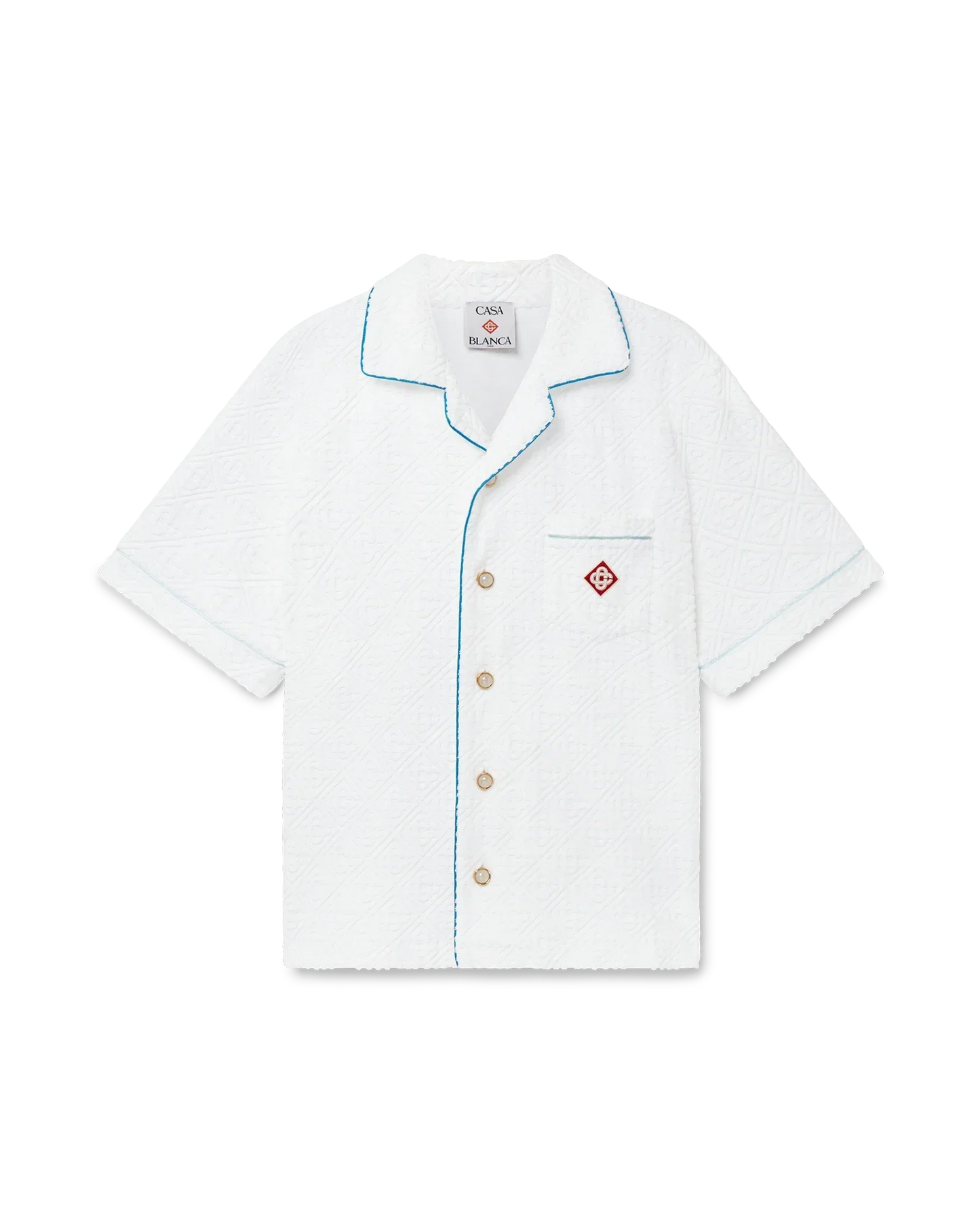 Monogram Short Sleeve Towelling Shirt | Casablanca Paris | Image 1