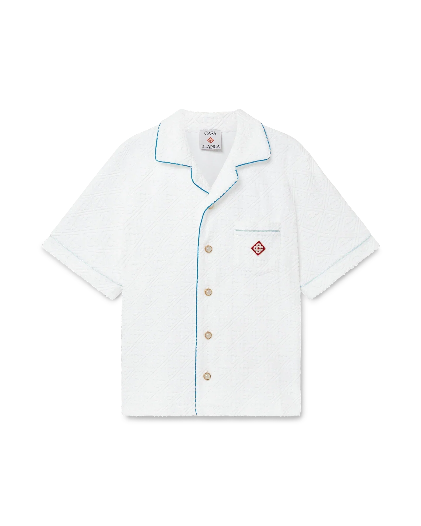 Monogram Short Sleeve Towelling Shirt | Casablanca Paris | Image 1
