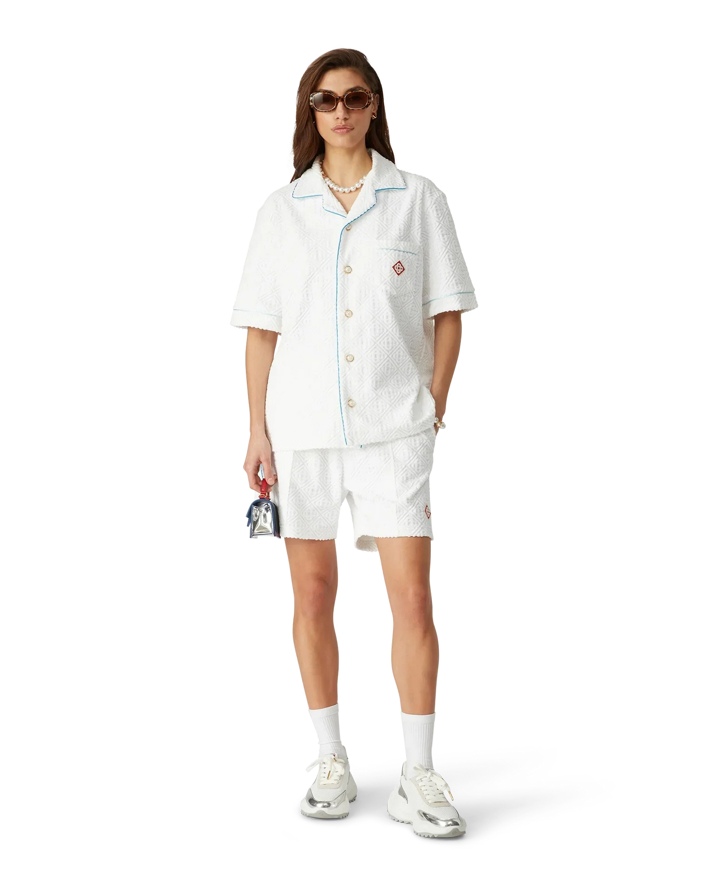 Monogram Short Sleeve Towelling Shirt | Casablanca Paris | Image 6