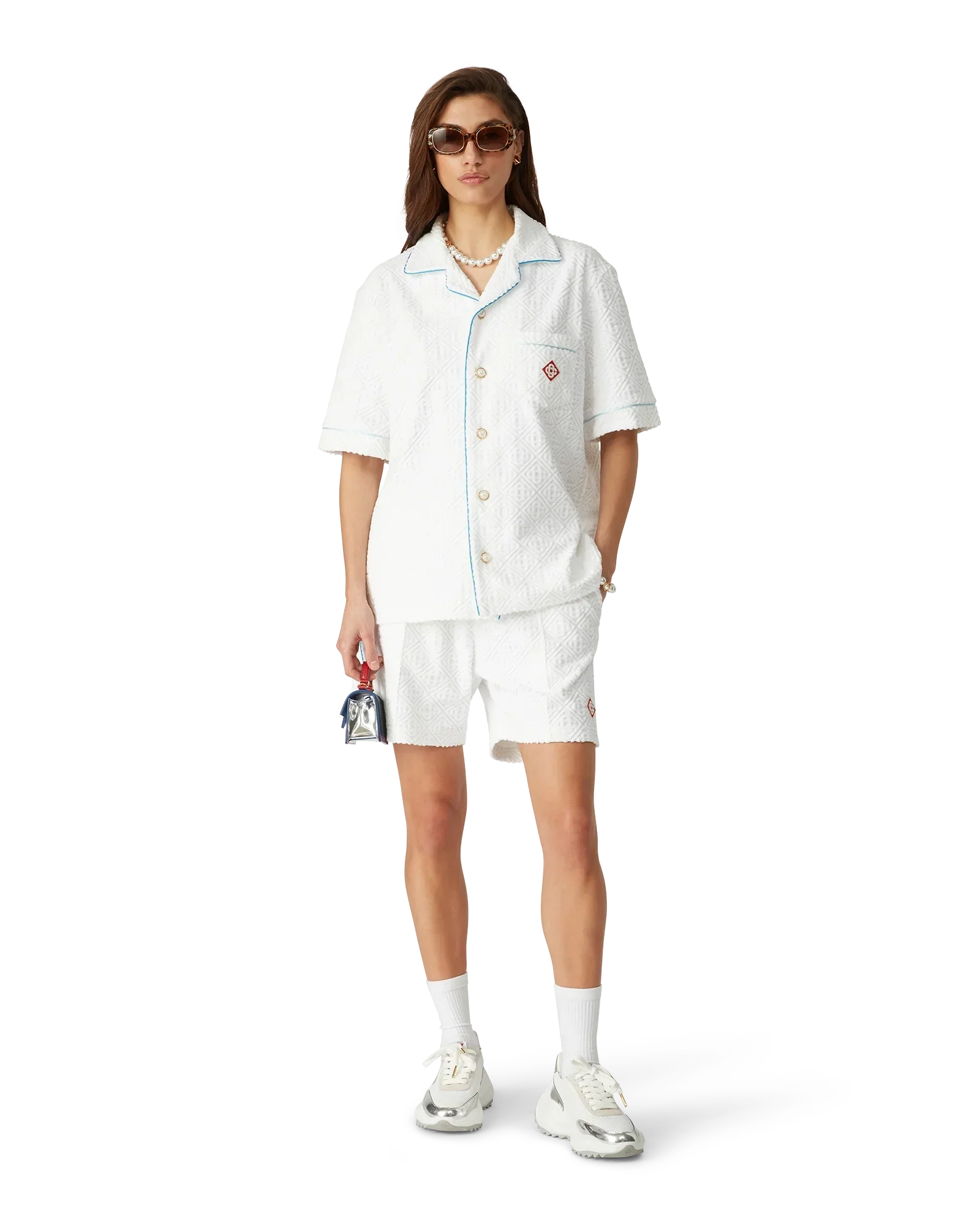 Monogram Short Sleeve Towelling Shirt | Casablanca Paris | Image 6