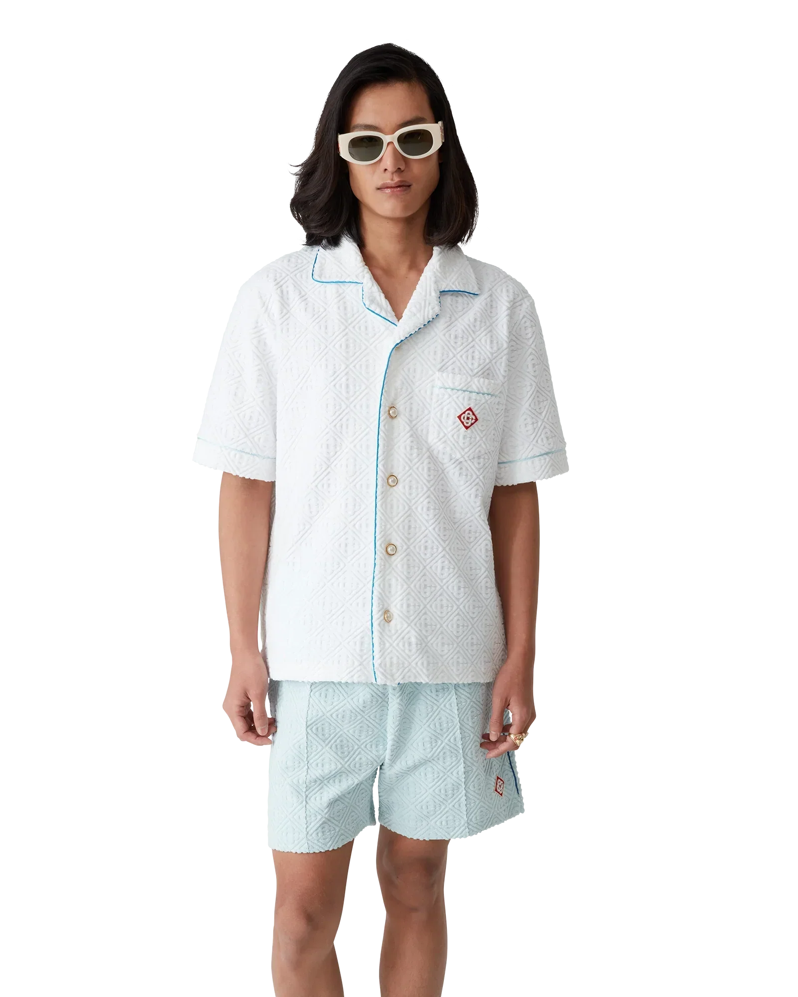 Monogram Short Sleeve Towelling Shirt | Casablanca Paris | Image 4