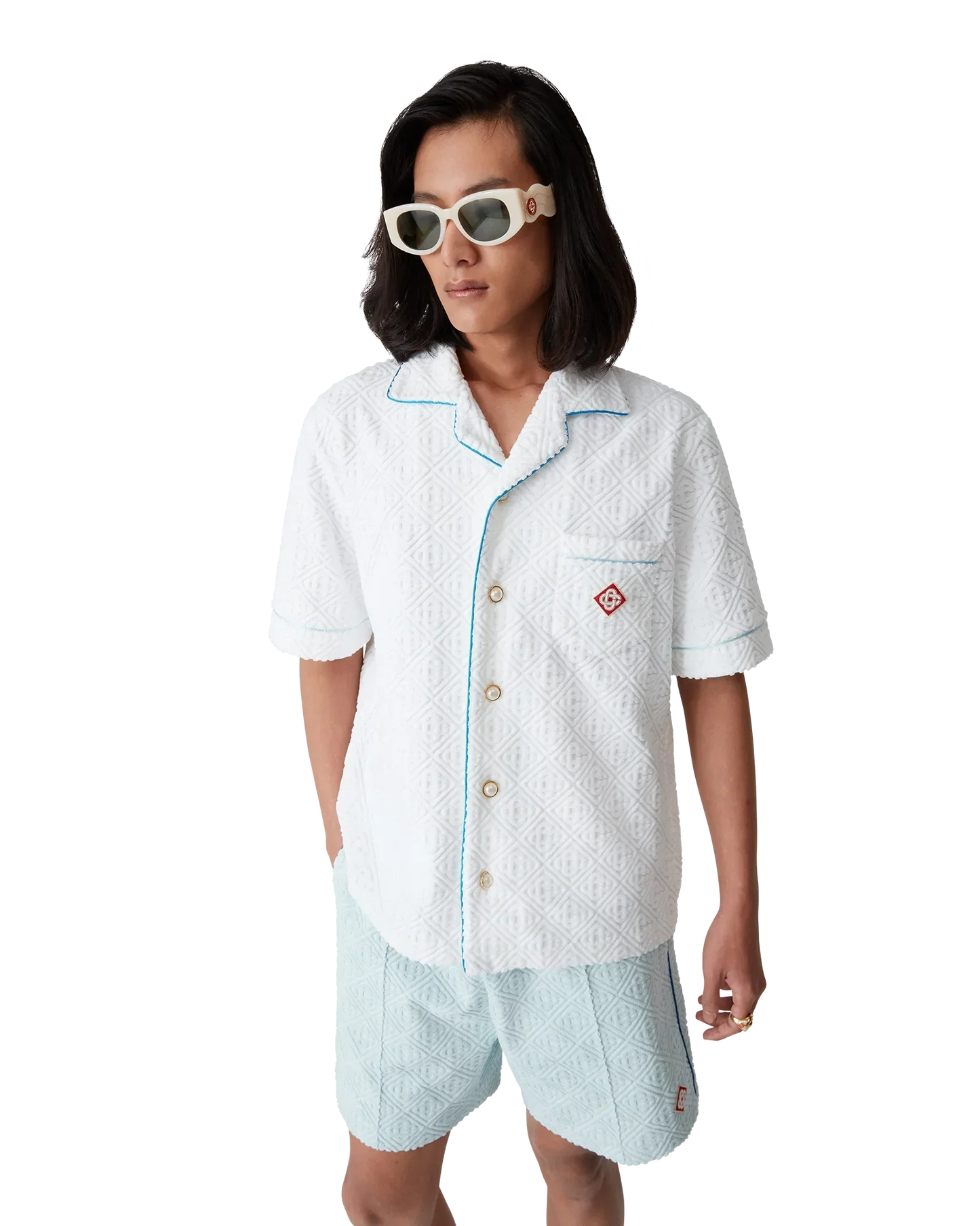 Monogram Short Sleeve Towelling Shirt | Casablanca Paris | Image 5