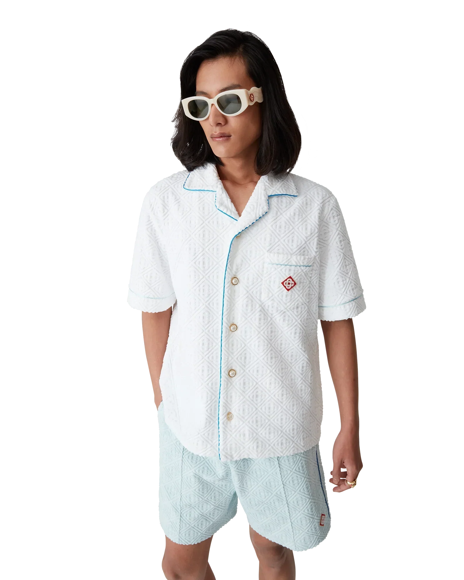 Monogram Short Sleeve Towelling Shirt | Casablanca Paris | Image 5