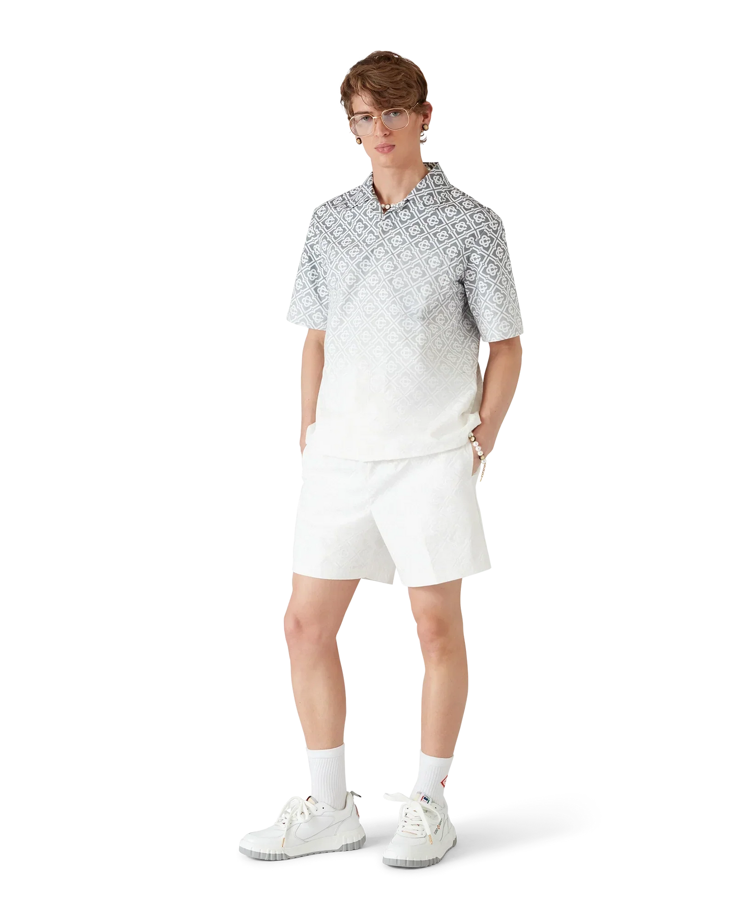 Monogram Gradient Short Sleeve Shirt | Casablanca Paris | Image 2