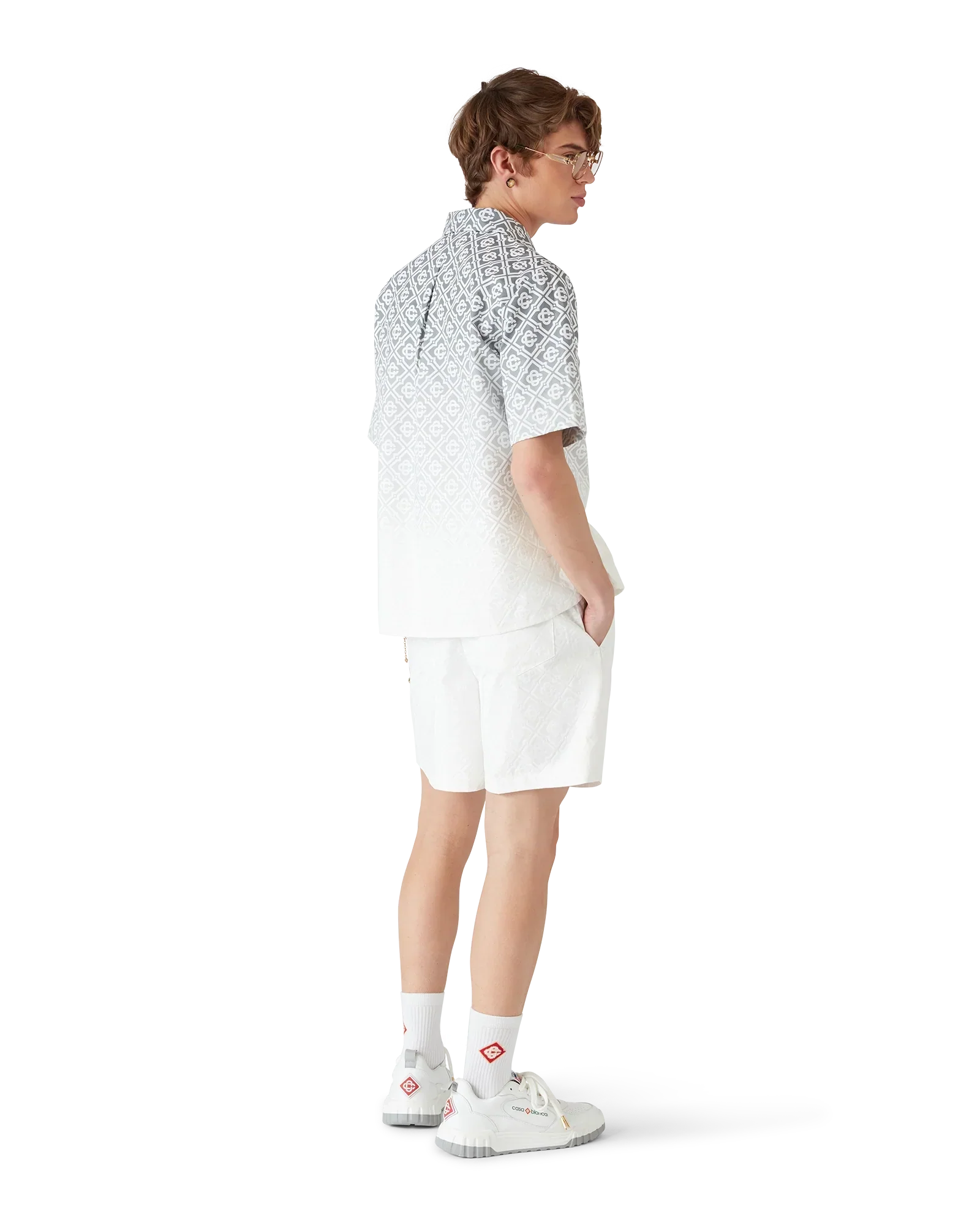 Monogram Gradient Short Sleeve Shirt | Casablanca Paris | Image 5