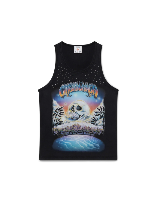La Prémonition Crystal Embellished Tank Top | Casablanca Paris | Image 1