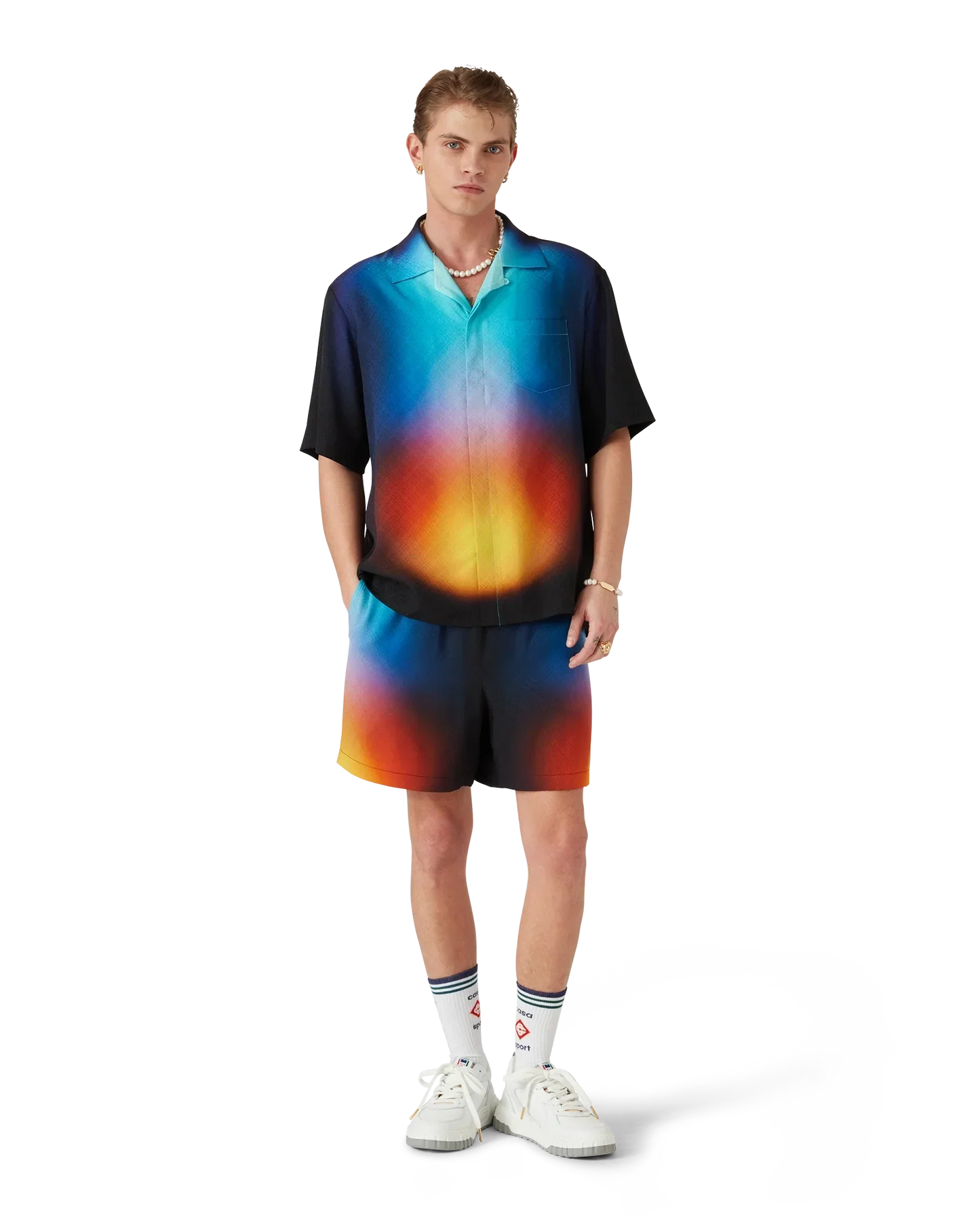 Gradient Silk Short Sleeve Shirt | Casablanca Paris | Image 6