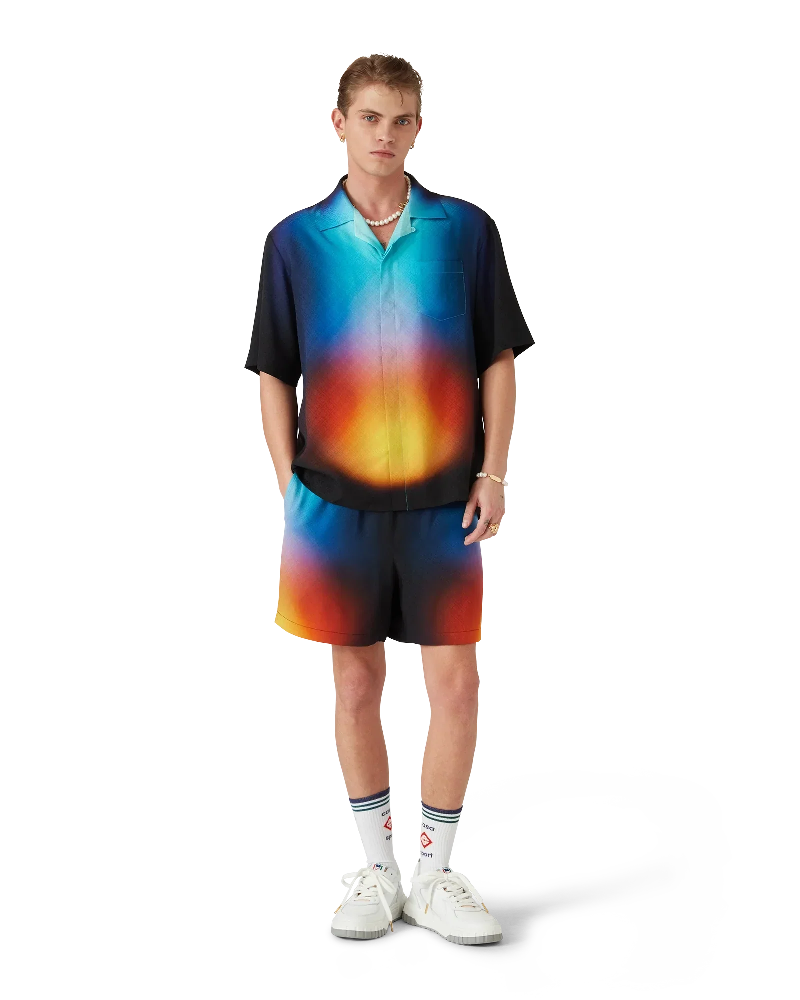 Gradient Silk Short Sleeve Shirt | Casablanca Paris | Image 6