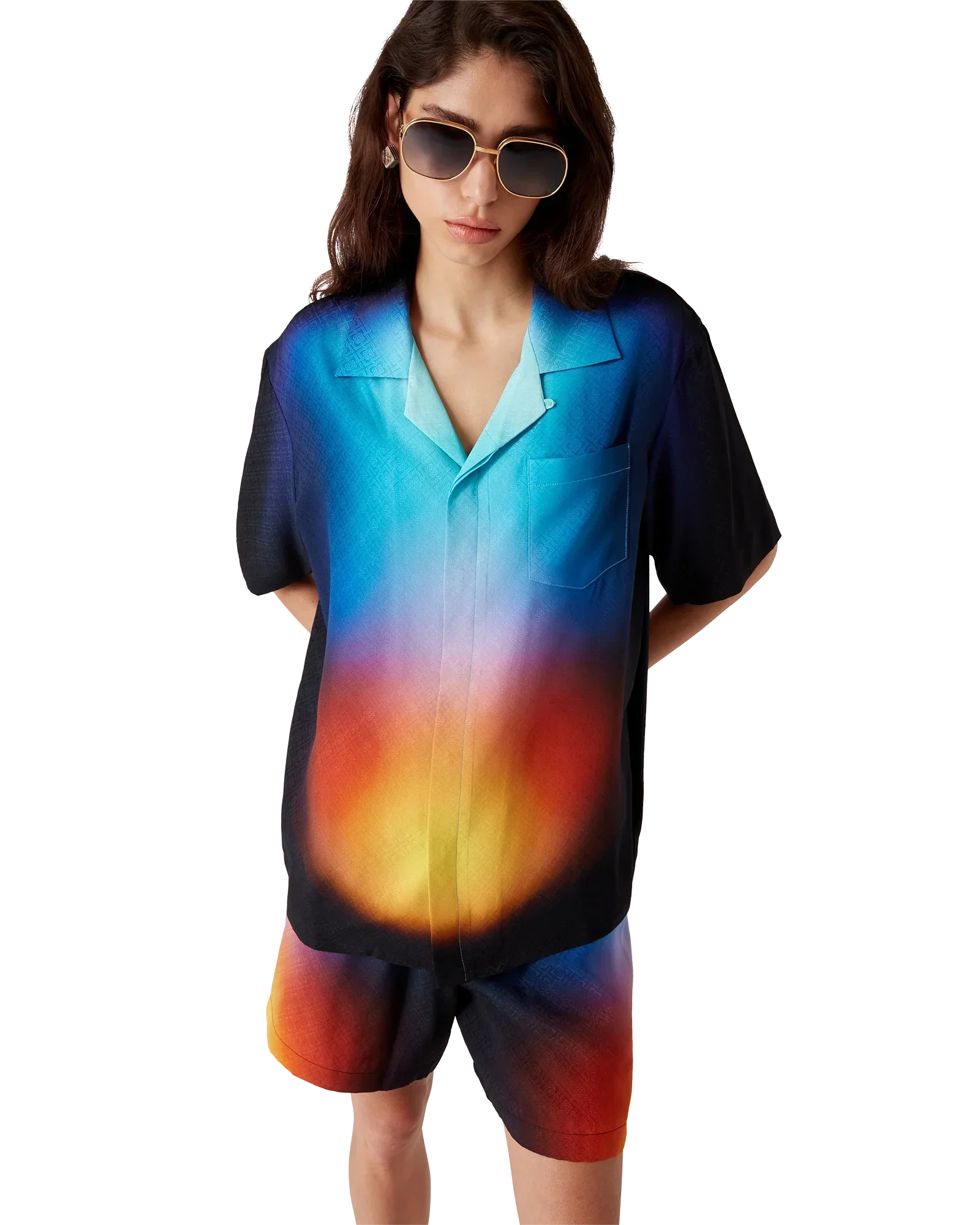 Gradient Silk Short Sleeve Shirt | Casablanca Paris | Image 4