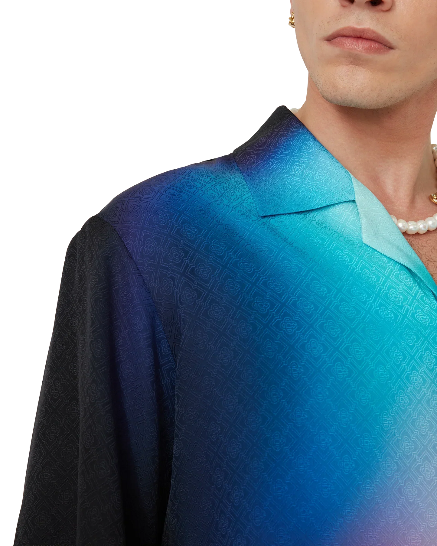 Gradient Silk Short Sleeve Shirt | Casablanca Paris | Image 9