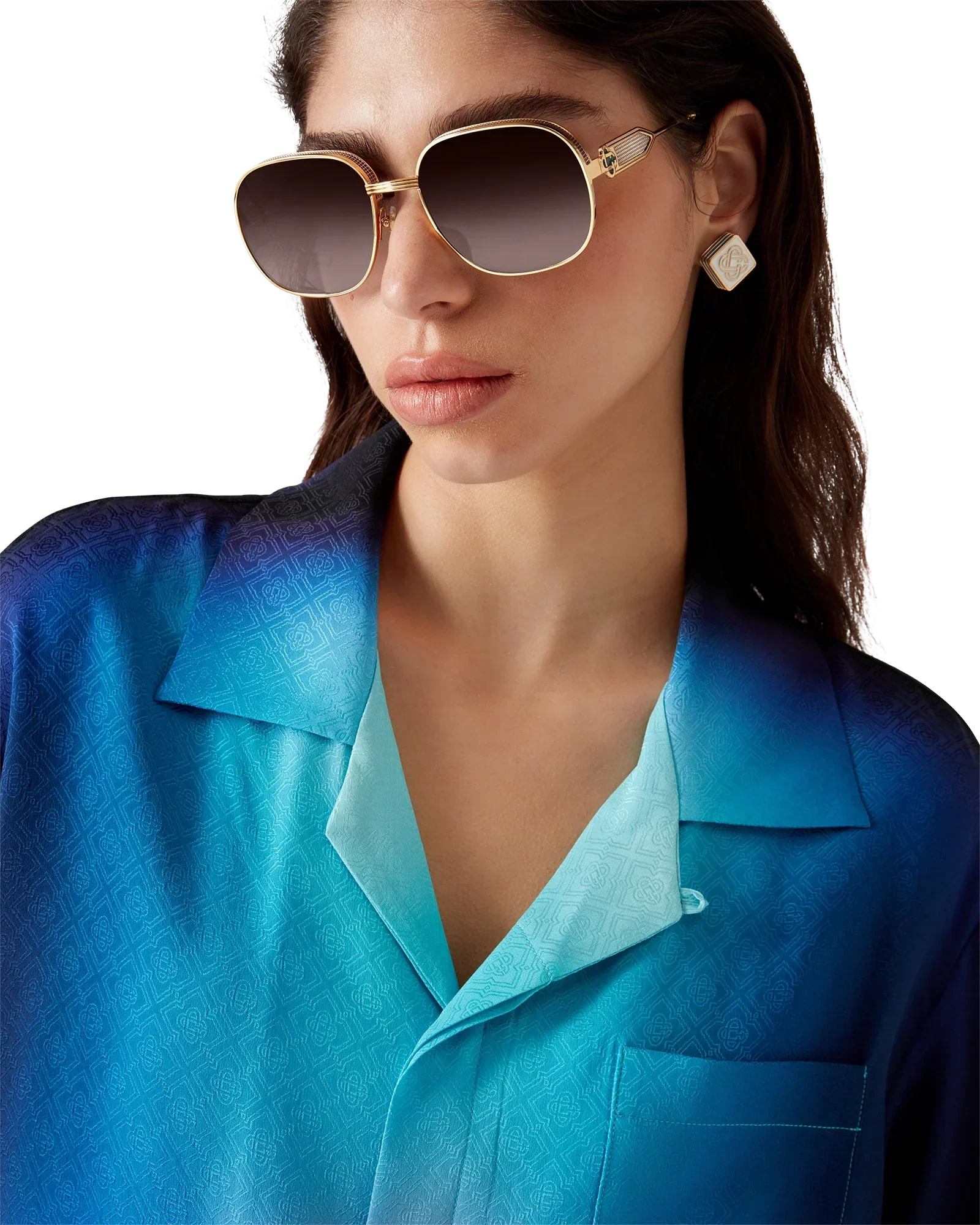 Gradient Silk Short Sleeve Shirt | Casablanca Paris | Image 5