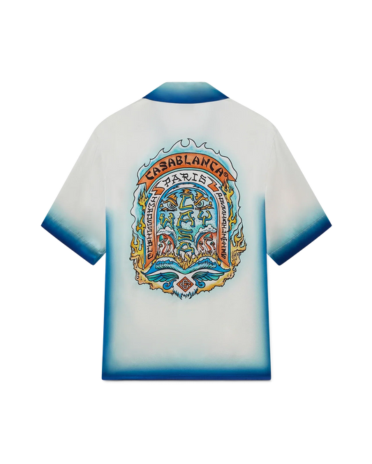 Casa Way Skate Short Sleeve Silk Shirt | Casablanca Paris | Image 1