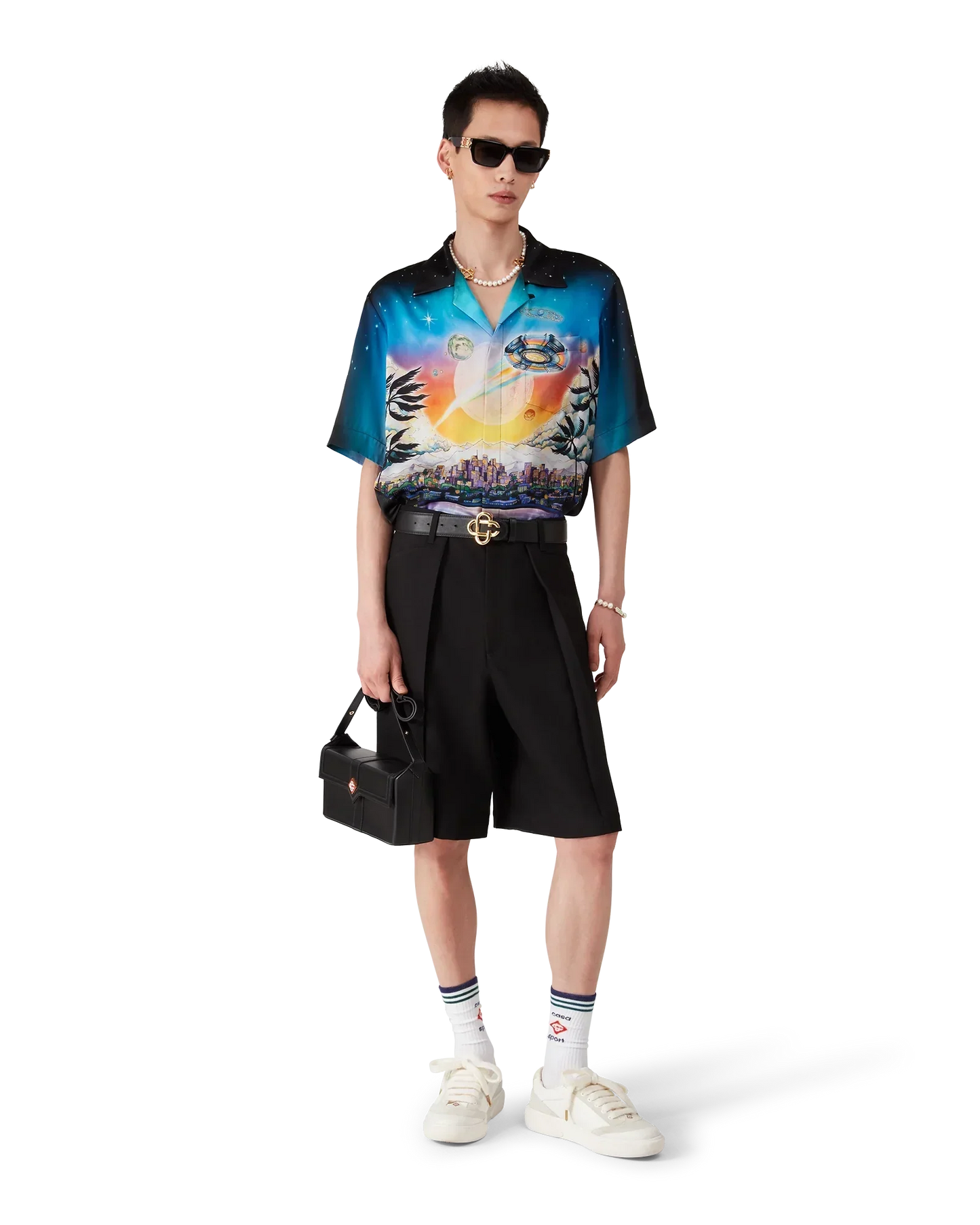 La Prémonition Short Sleeve Silk Shirt | Casablanca Paris | Image 6