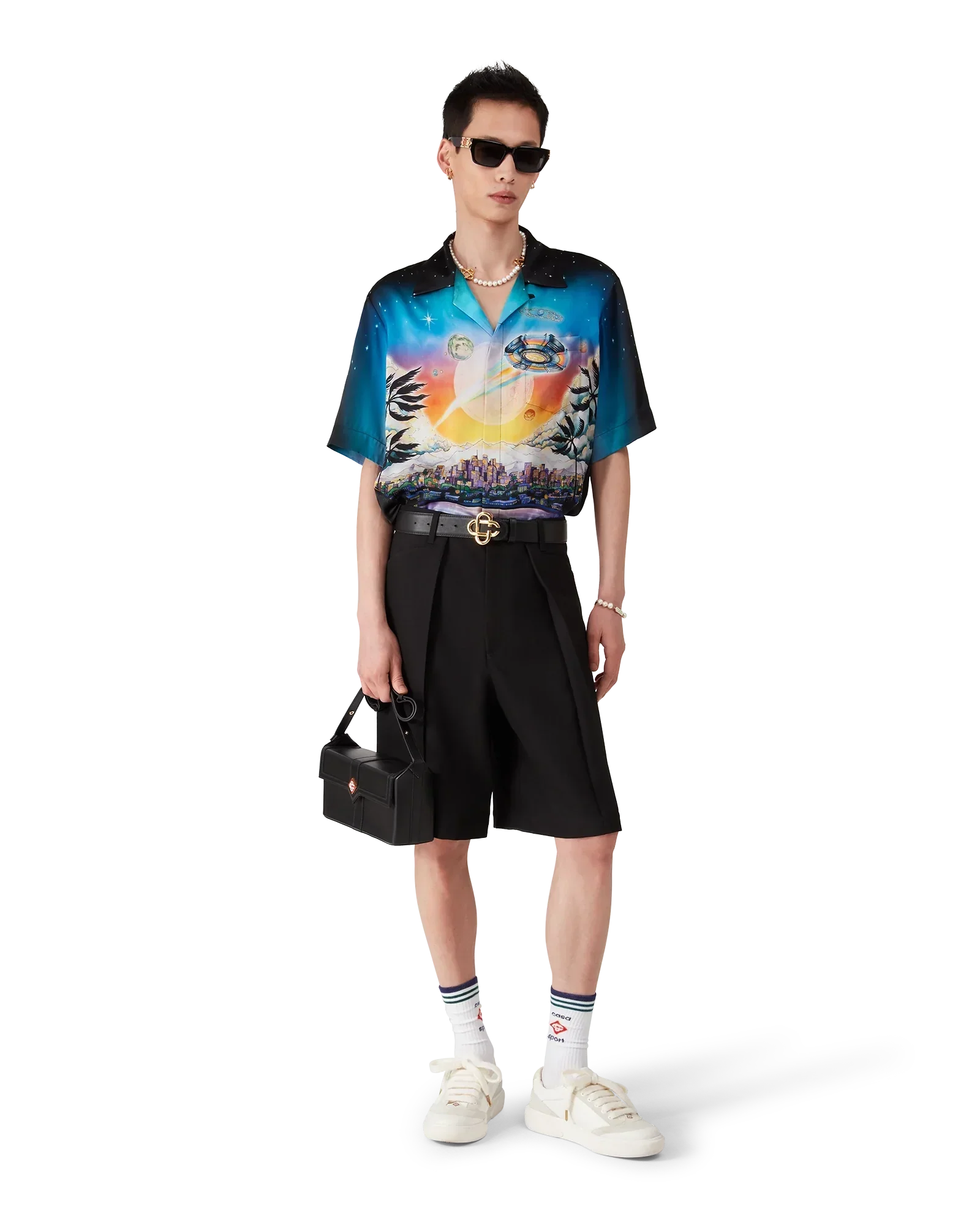 La Prémonition Short Sleeve Silk Shirt | Casablanca Paris | Image 6