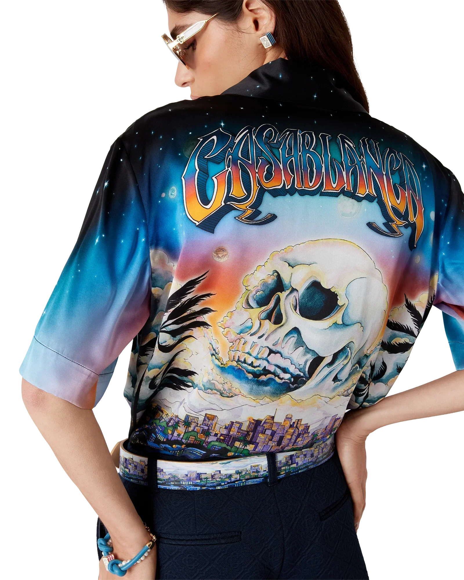La Prémonition Short Sleeve Silk Shirt | Casablanca Paris | Image 4