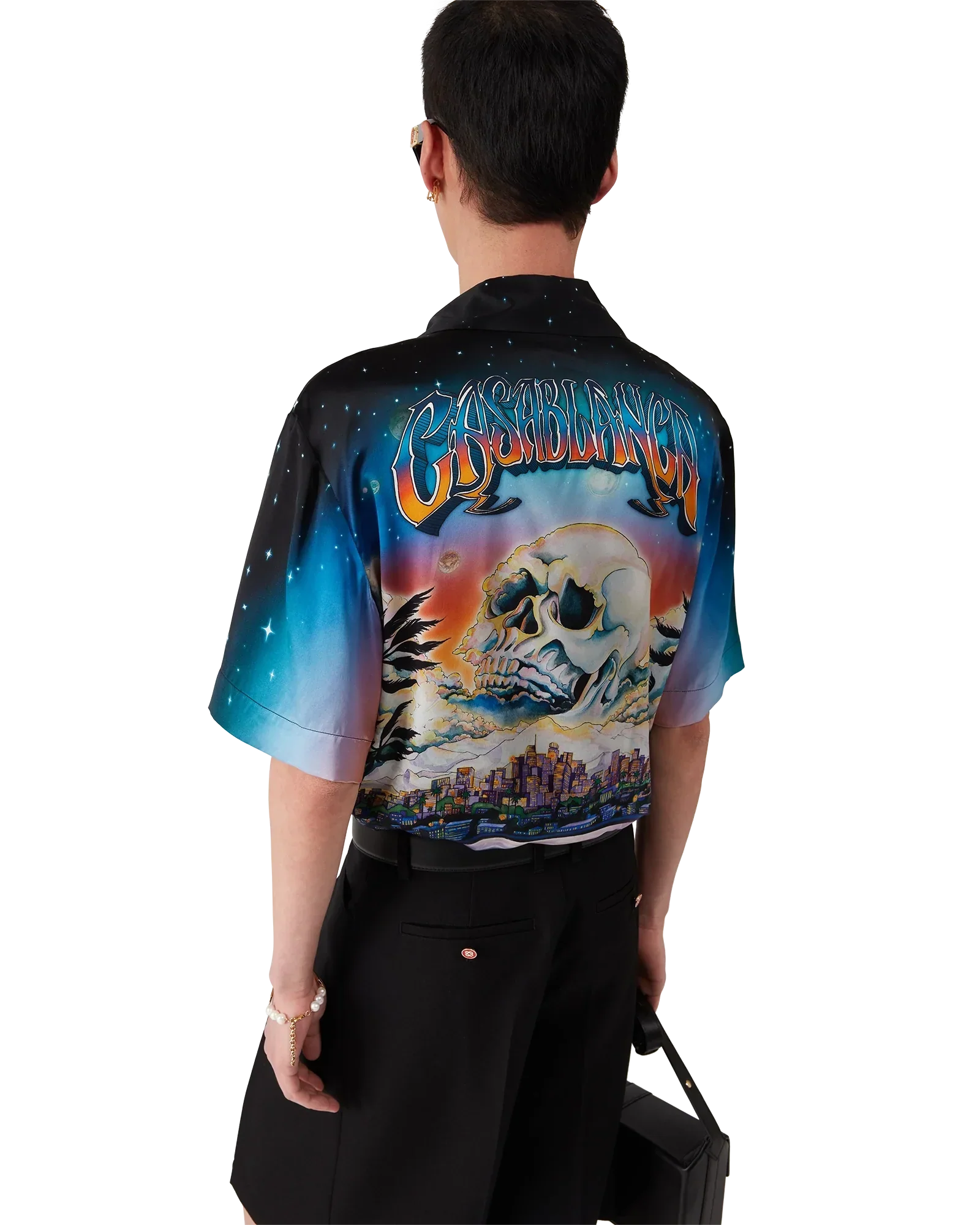 La Prémonition Short Sleeve Silk Shirt | Casablanca Paris | Image 8