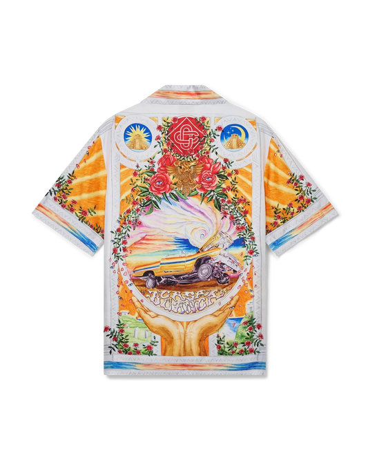 La Tornade De Rose Short Sleeve Silk Shirt | Casablanca Paris | Image 1
