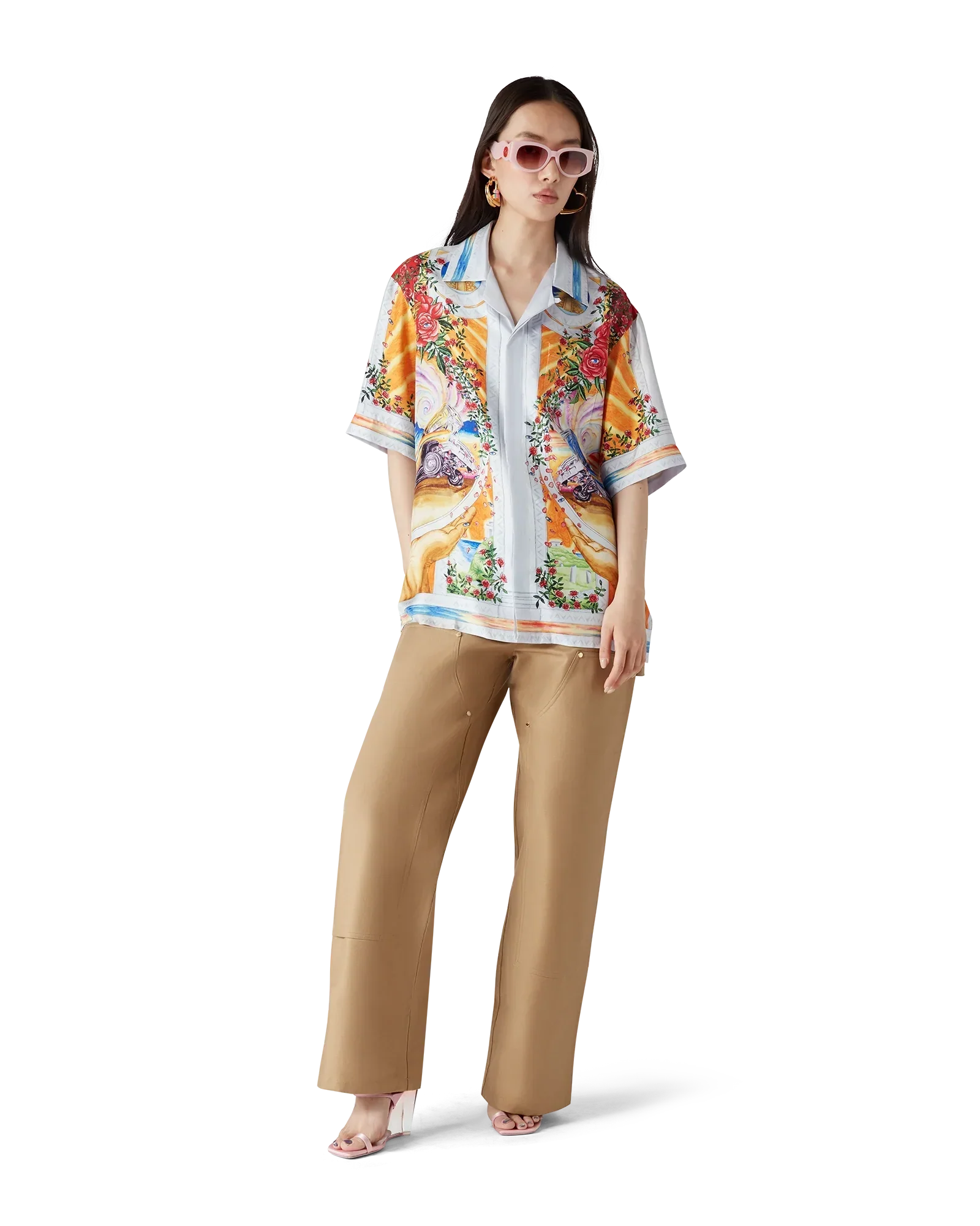 La Tornade De Rose Short Sleeve Silk Shirt | Casablanca Paris | Image 2