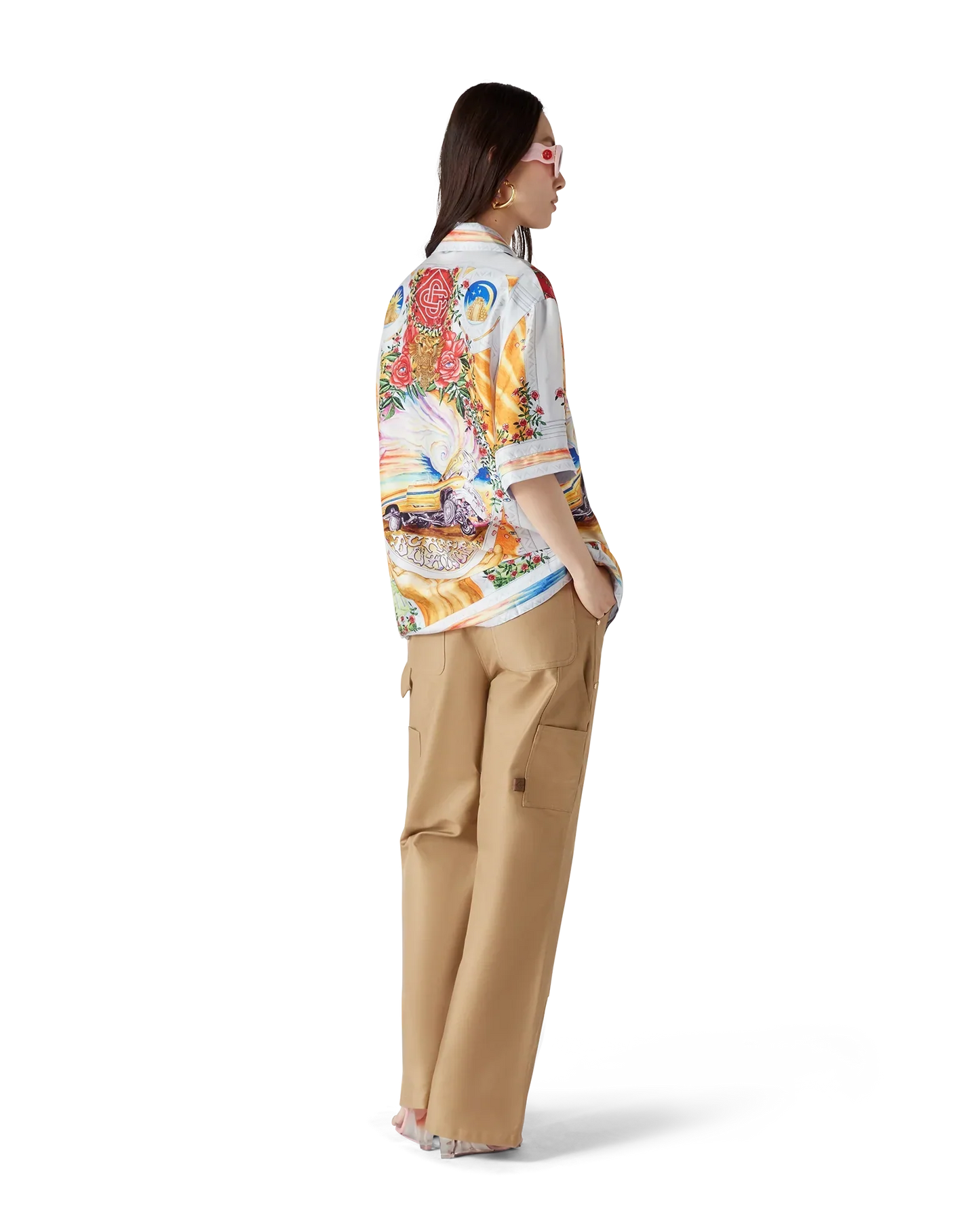 La Tornade De Rose Short Sleeve Silk Shirt | Casablanca Paris | Image 3