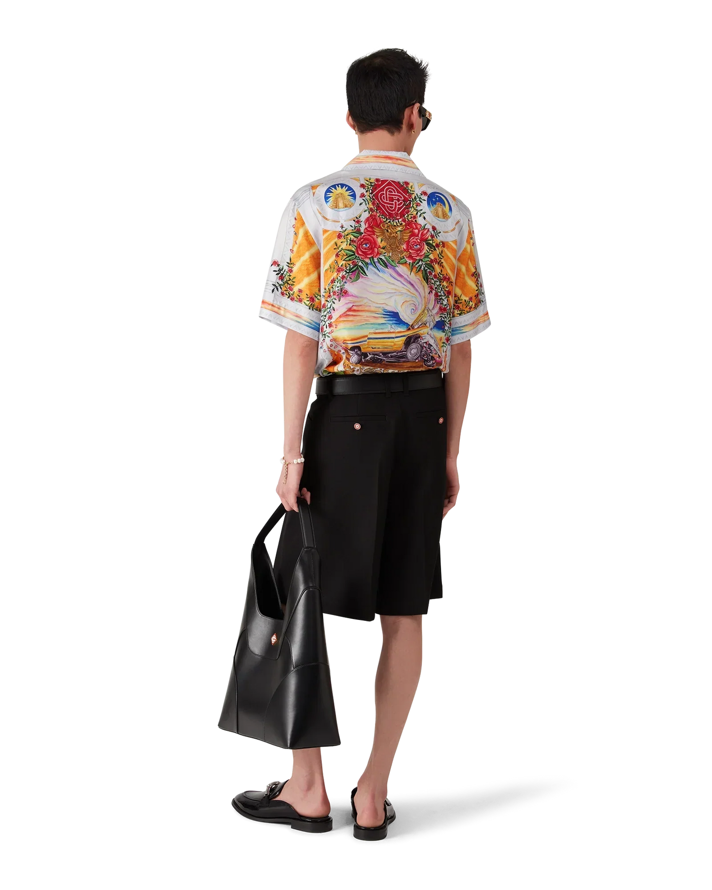 La Tornade De Rose Short Sleeve Silk Shirt | Casablanca Paris | Image 9