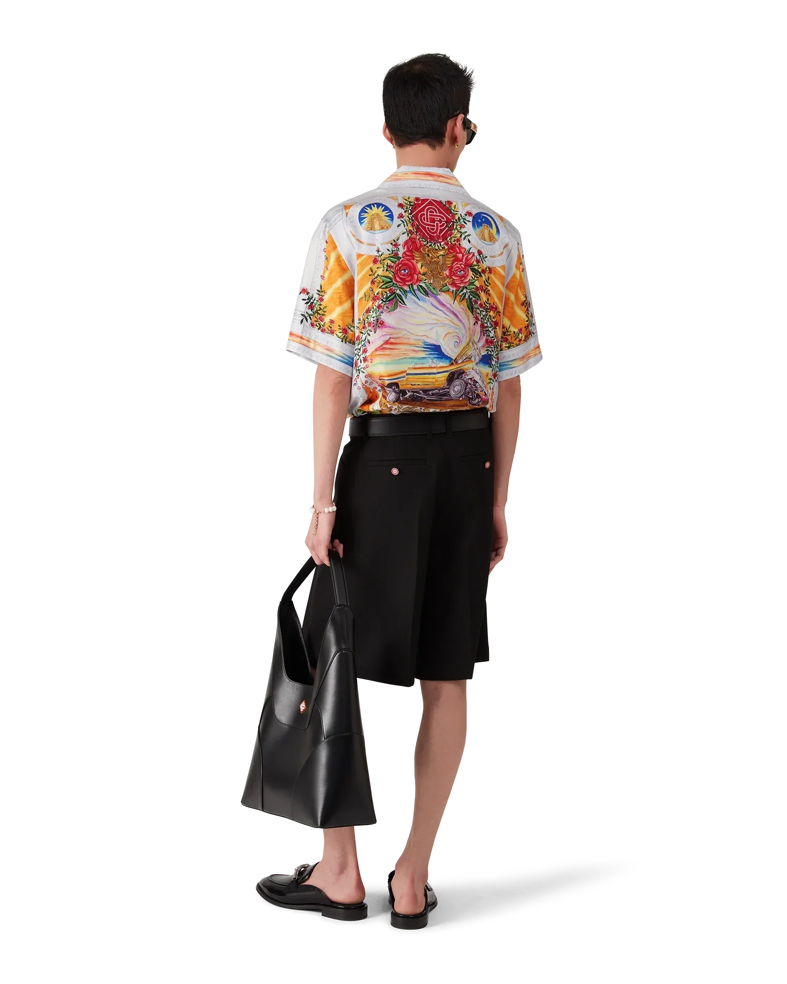 La Tornade De Rose Short Sleeve Silk Shirt | Casablanca Paris | Image 9
