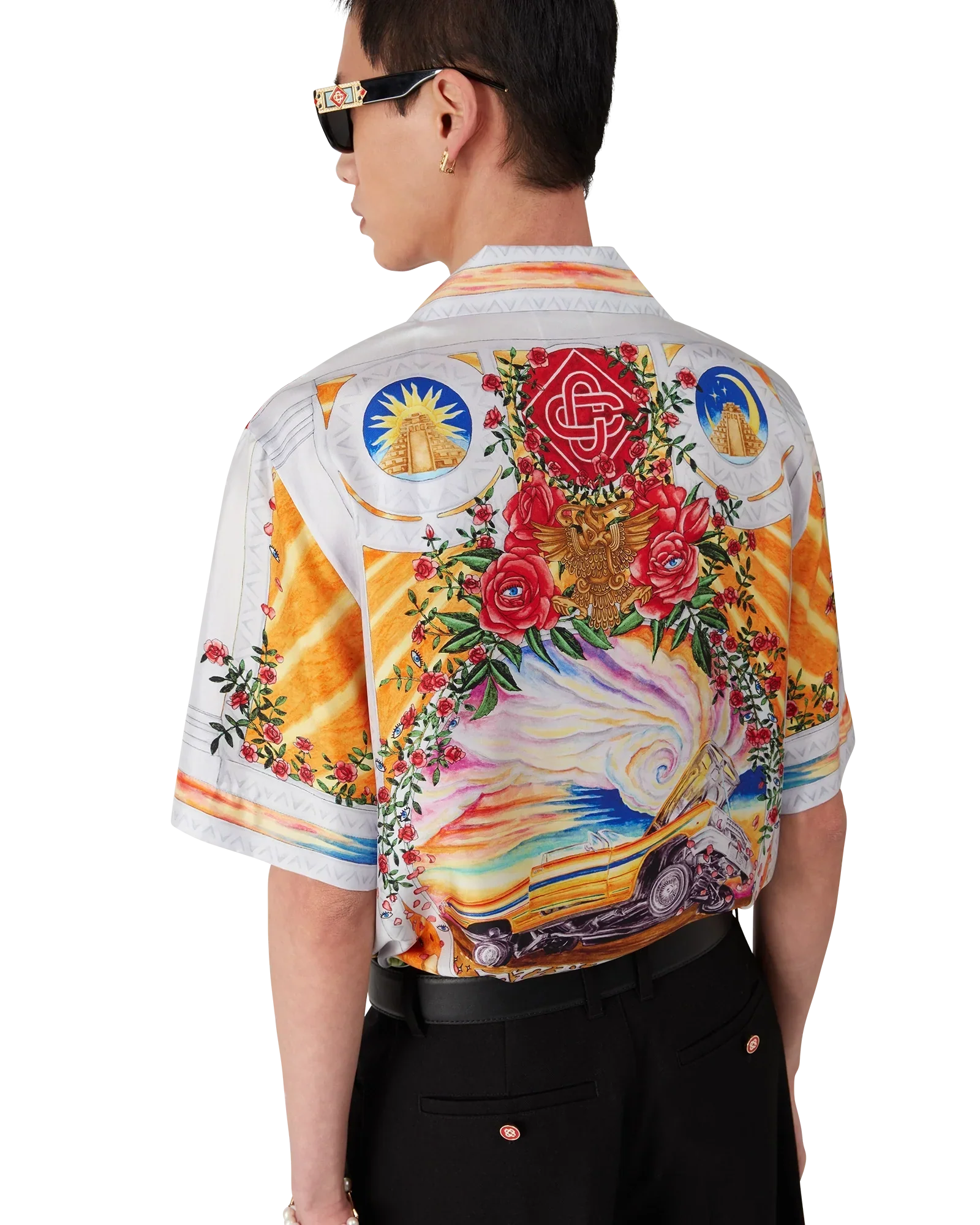 La Tornade De Rose Short Sleeve Silk Shirt | Casablanca Paris | Image 7