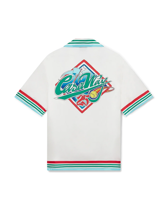 Casa Way World Series Short Sleeve Silk Shirt | Casablanca Paris | Image 1