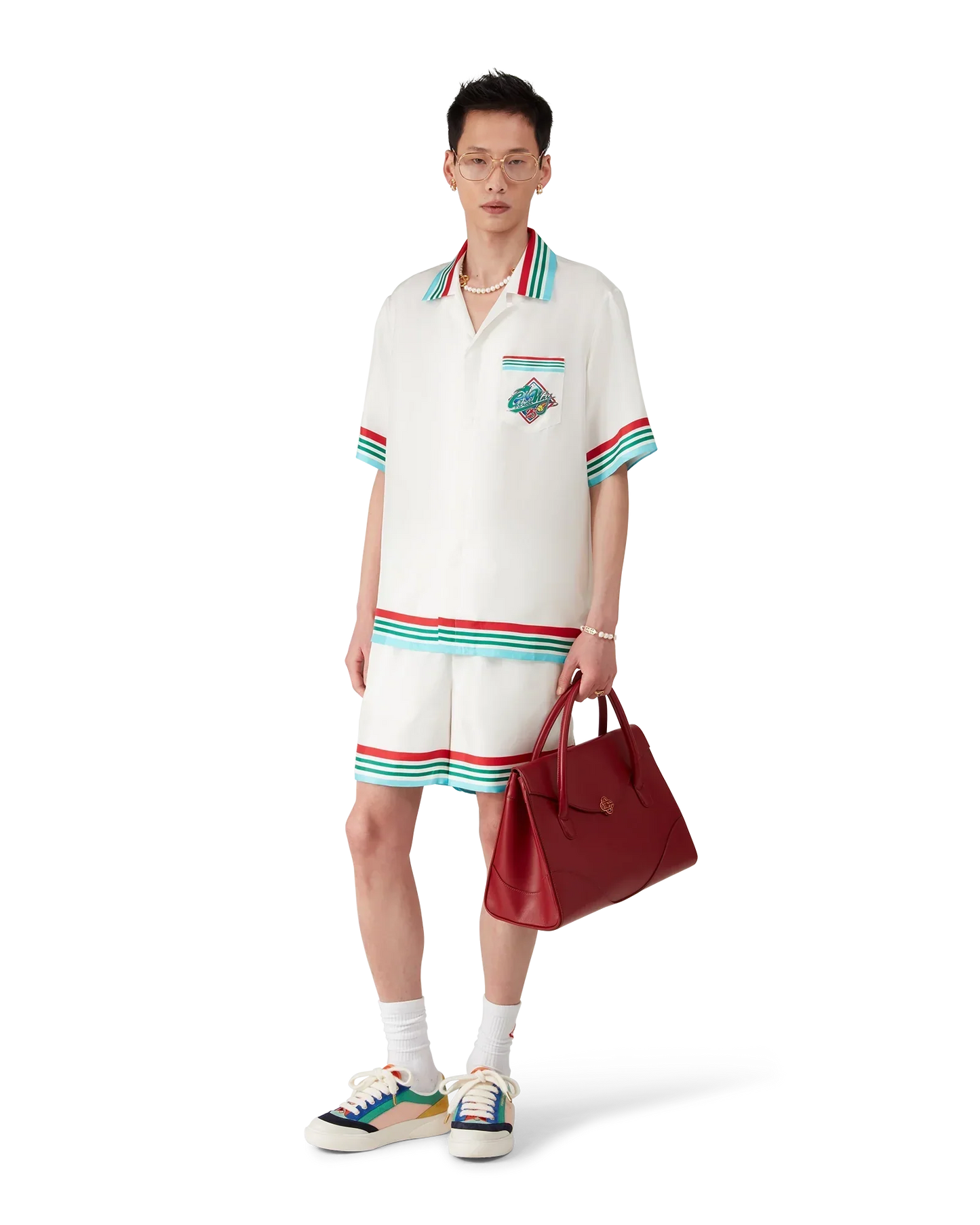Casa Way World Series Short Sleeve Silk Shirt | Casablanca Paris | Image 7