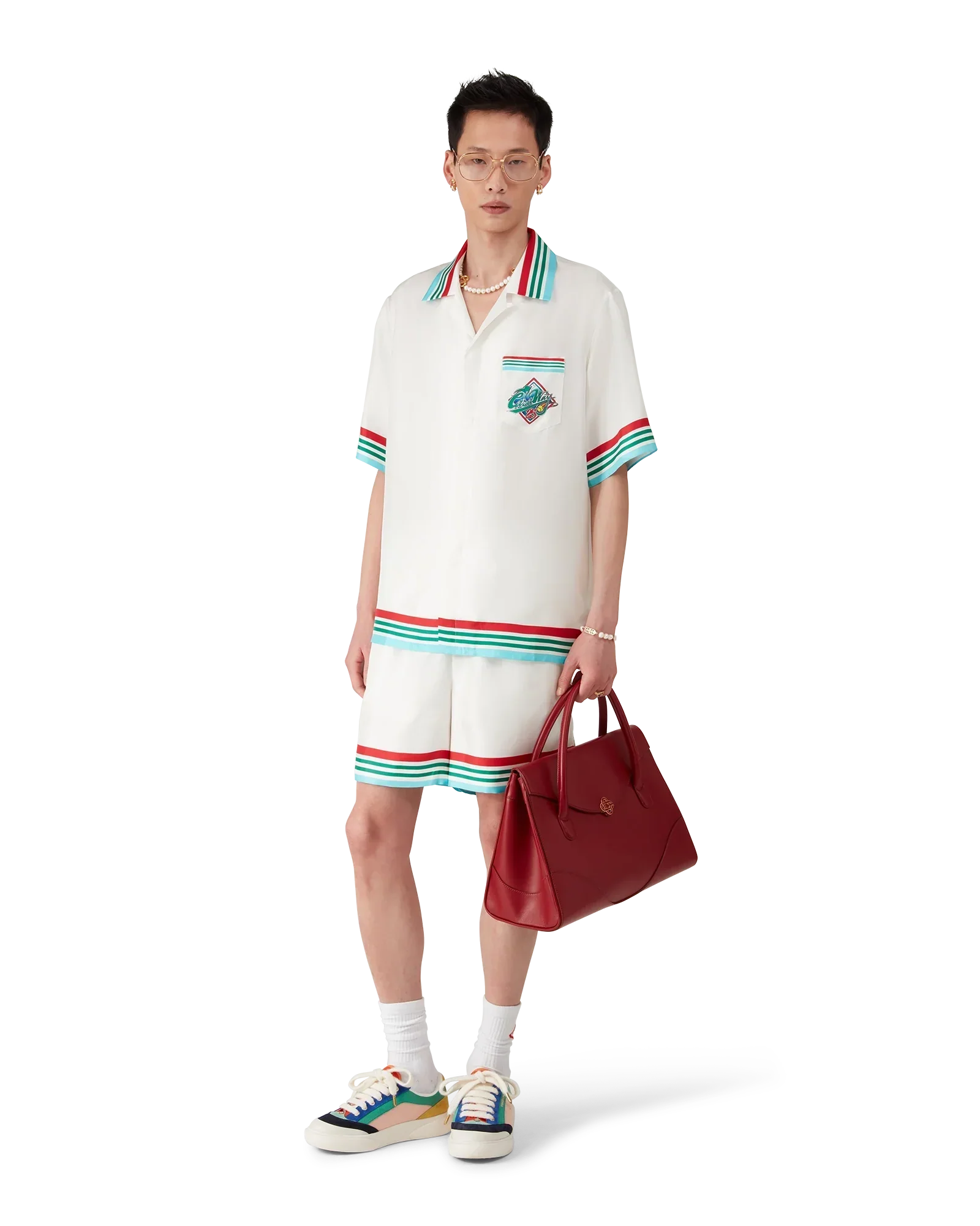 Casa Way World Series Short Sleeve Silk Shirt | Casablanca Paris | Image 7