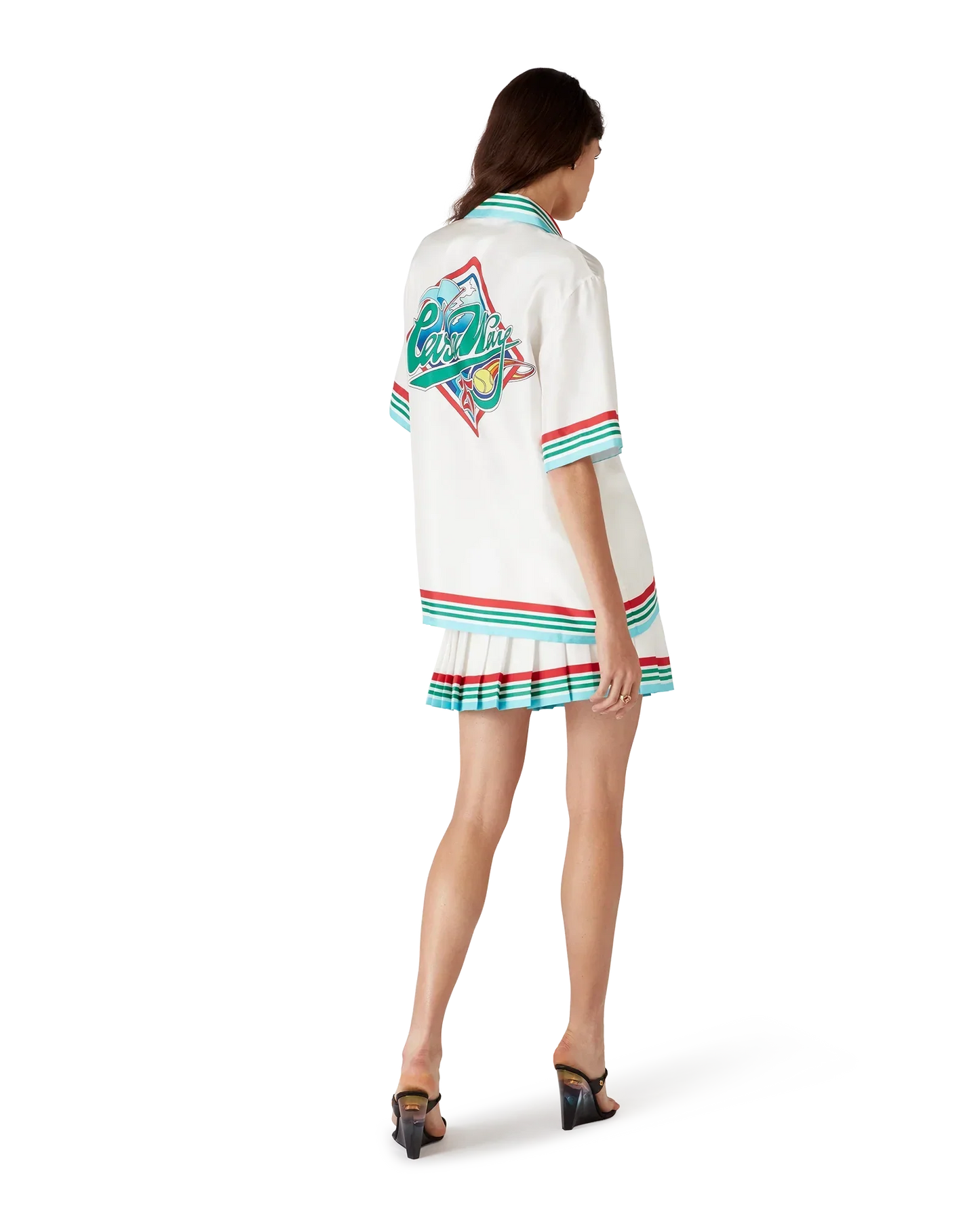 Casa Way World Series Short Sleeve Silk Shirt | Casablanca Paris | Image 3