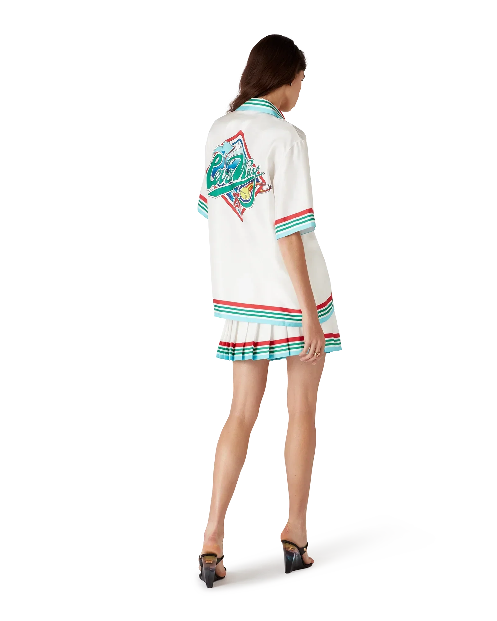 Casa Way World Series Short Sleeve Silk Shirt | Casablanca Paris | Image 3