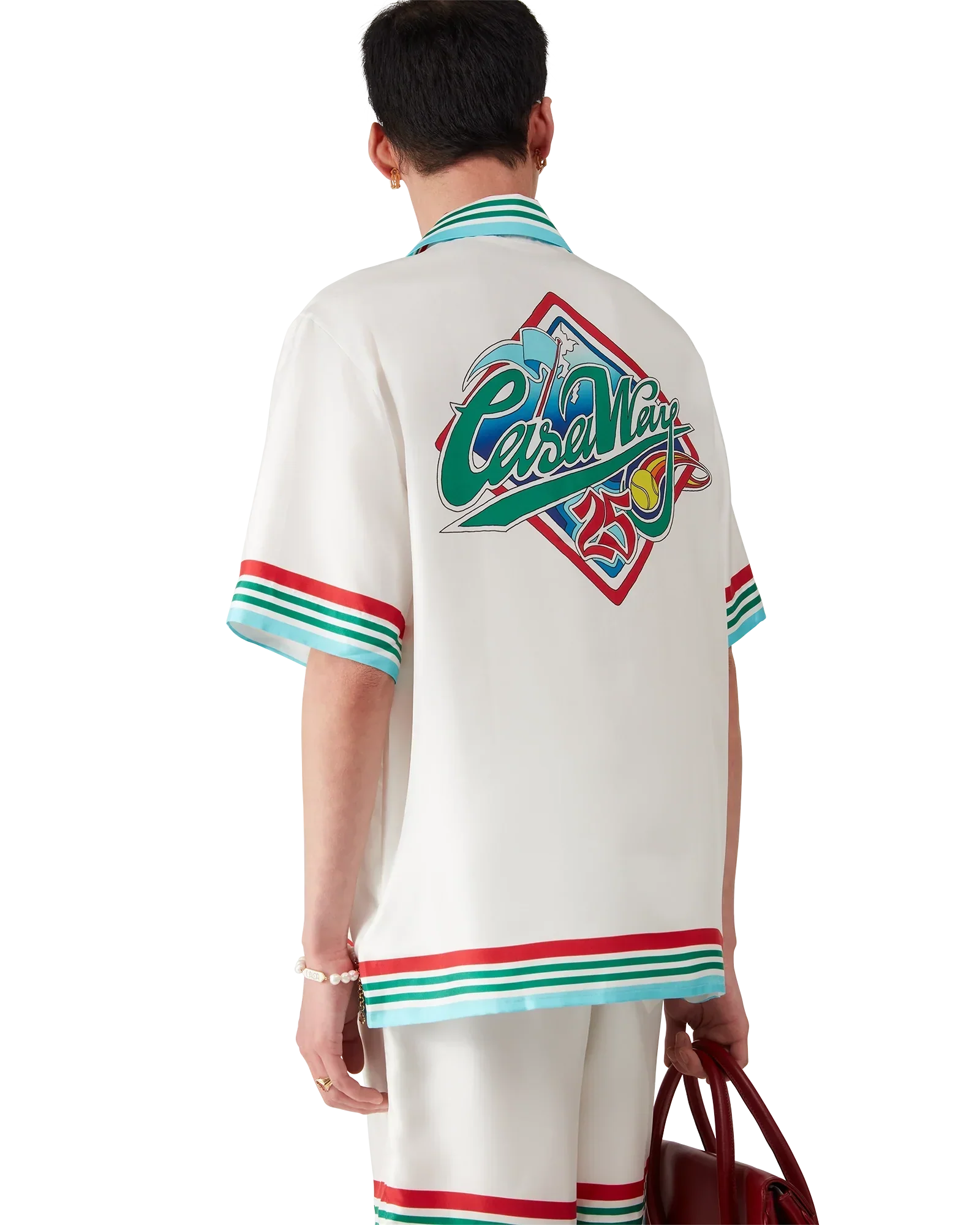 Casa Way World Series Short Sleeve Silk Shirt | Casablanca Paris | Image 8