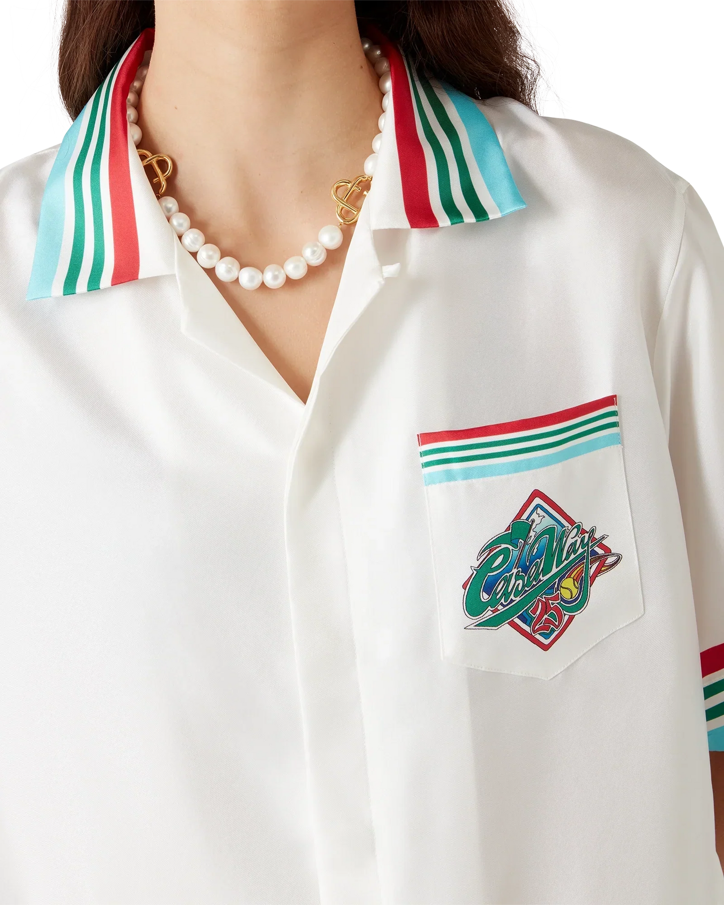 Casa Way World Series Short Sleeve Silk Shirt | Casablanca Paris | Image 5