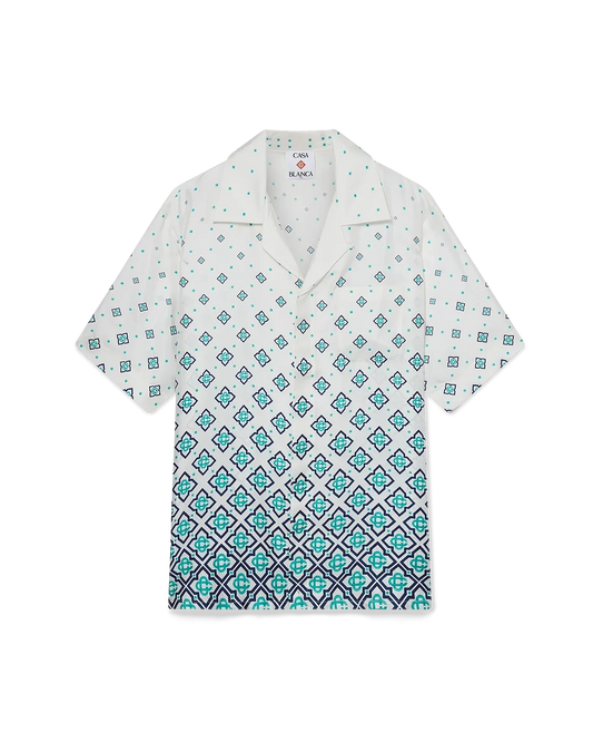 Gradient Monogram Short-Sleeve Silk Shirt | Casablanca Paris | Image 1