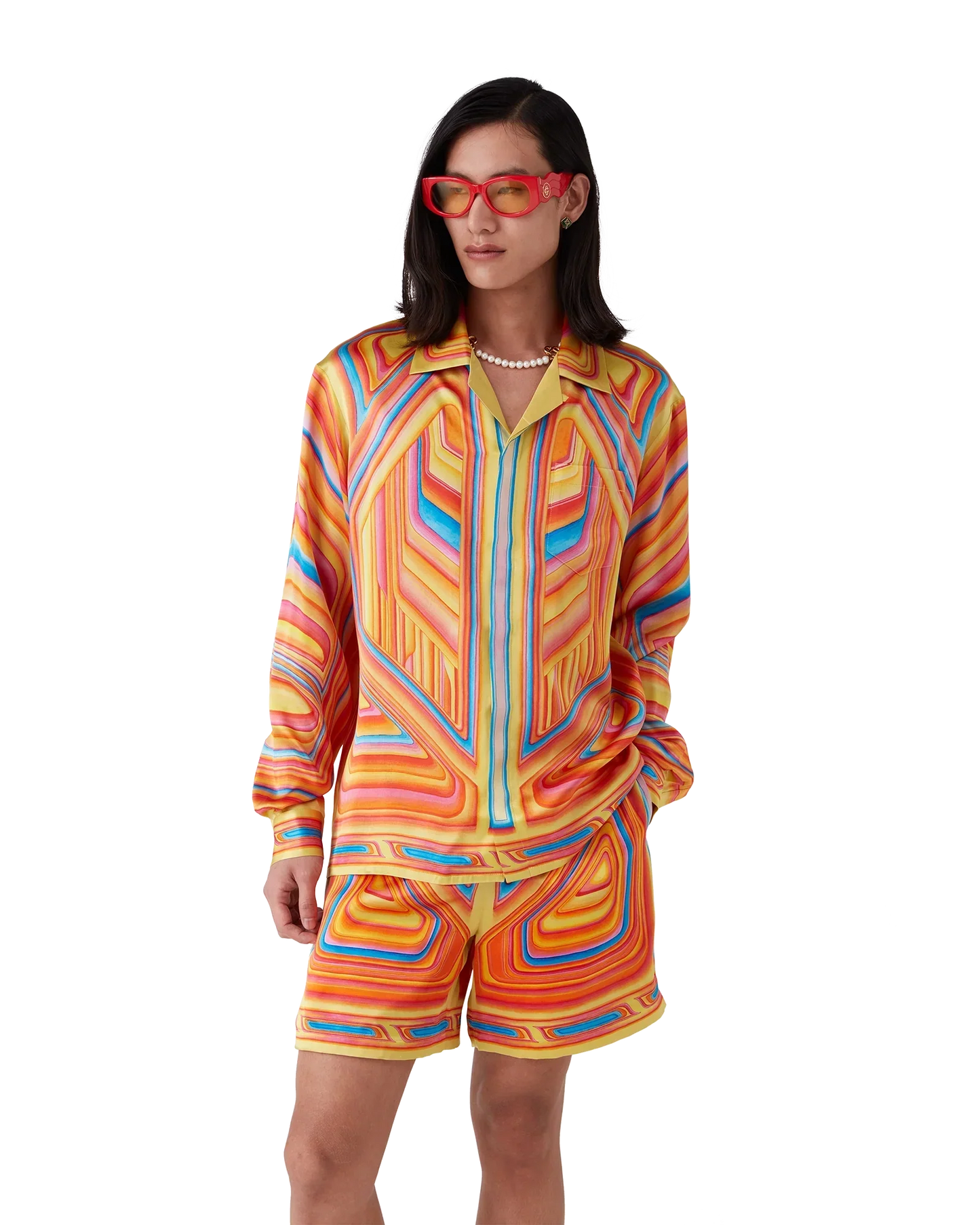 Low Rider Long Sleeve Silk Shirt | Casablanca Paris | Image 4
