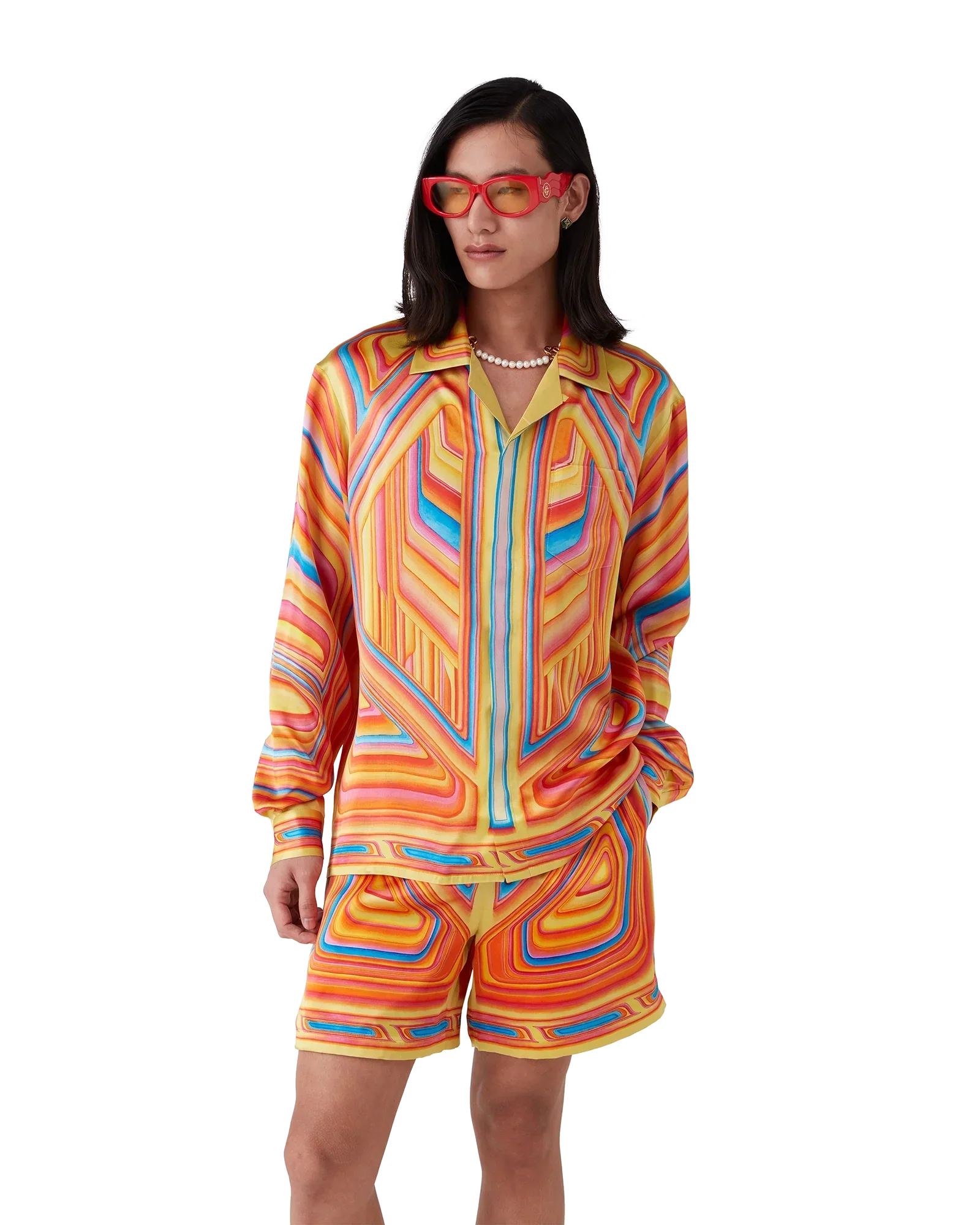 Low Rider Long Sleeve Silk Shirt | Casablanca Paris | Image 4