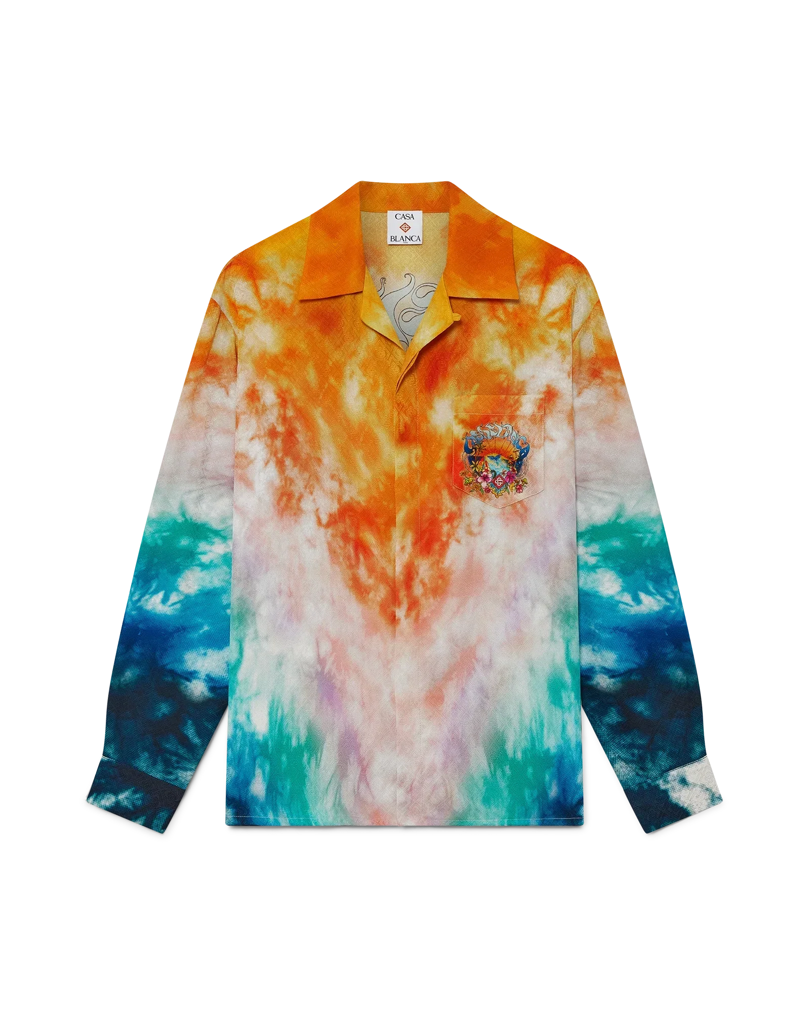 Surf Trip Long Sleeve Long Sleeve Silk Shirt | Casablanca Paris | Image 6