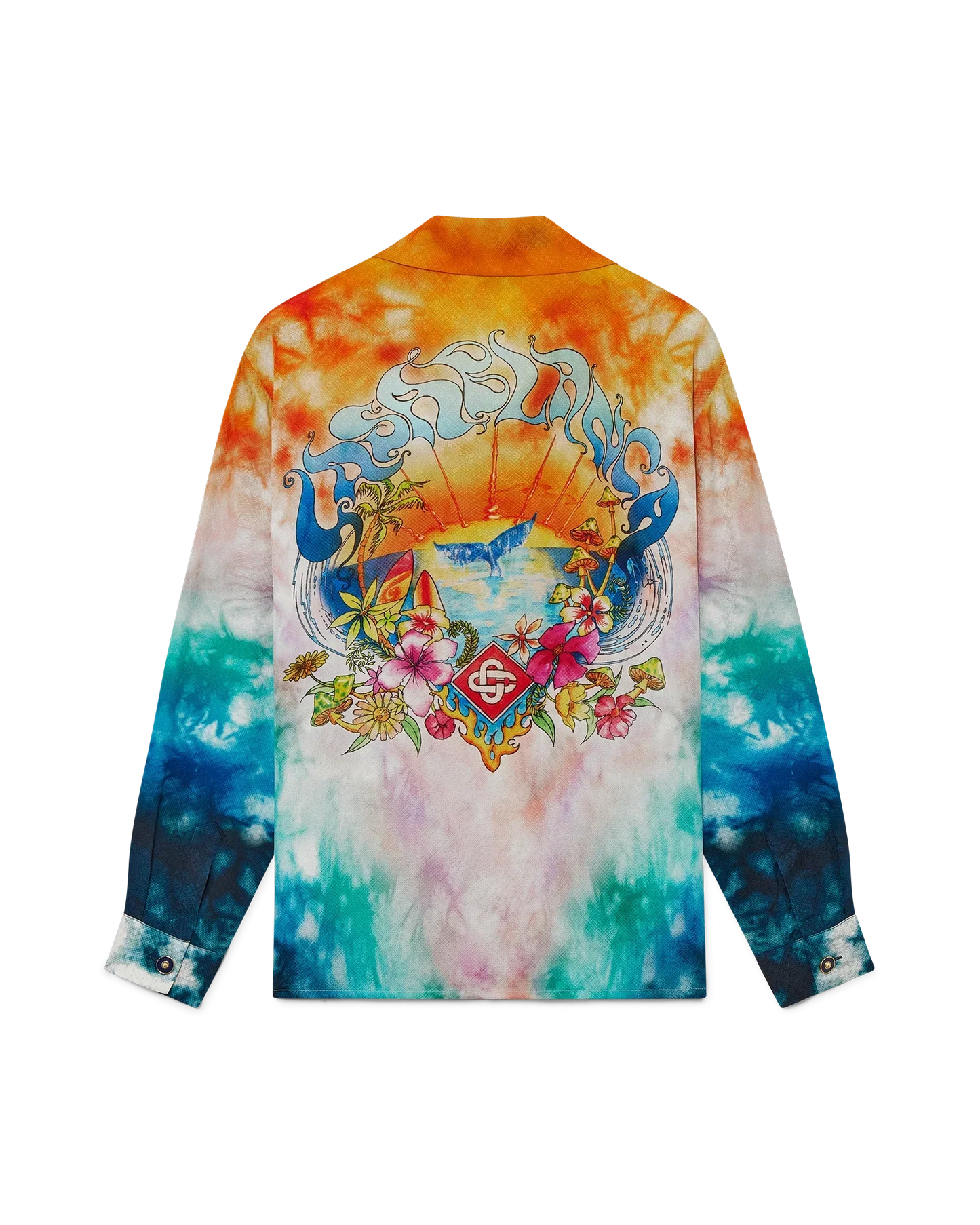 Surf Trip Long Sleeve Long Sleeve Silk Shirt | Casablanca Paris | Image 1