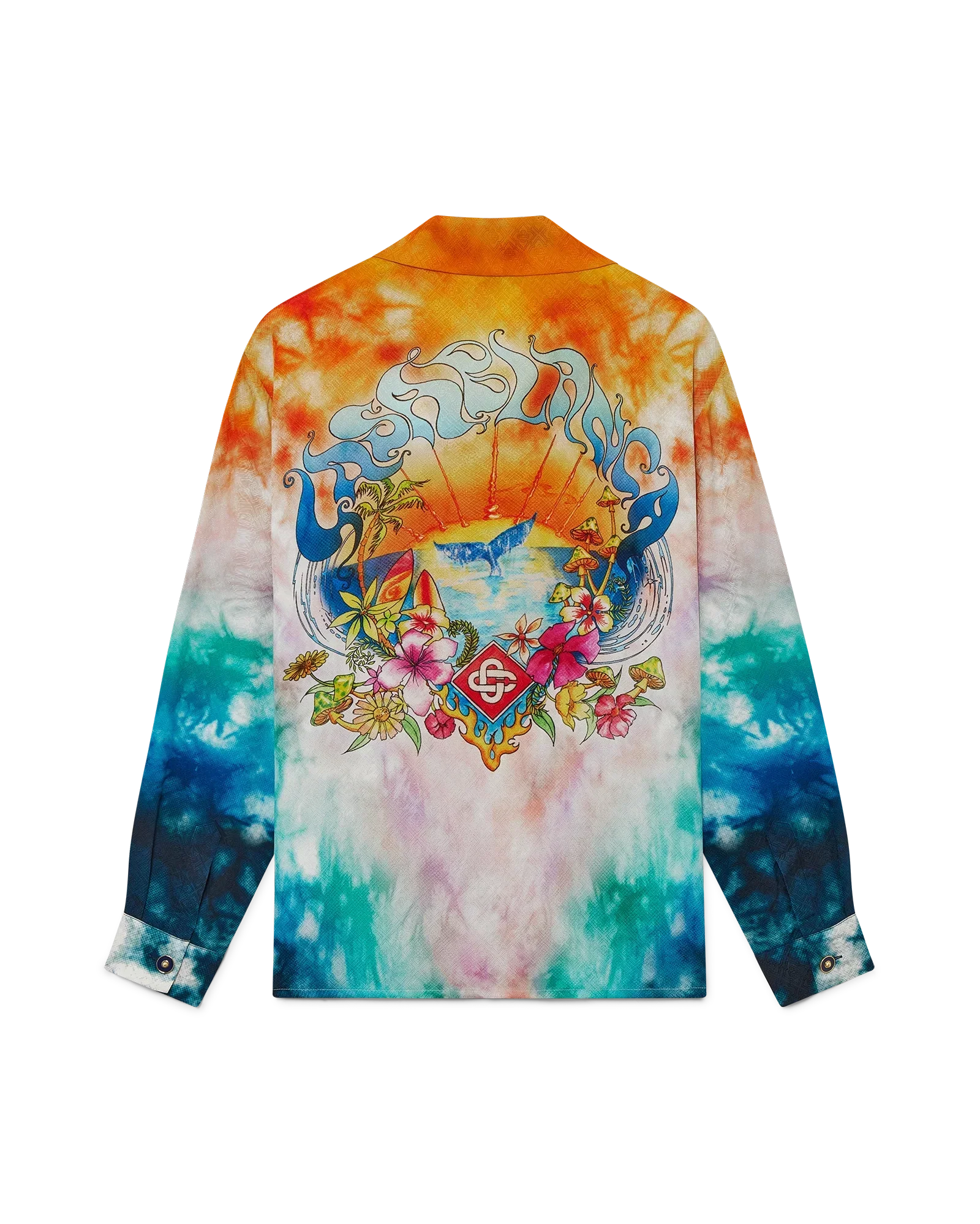 Surf Trip Long Sleeve Long Sleeve Silk Shirt | Casablanca Paris | Image 1