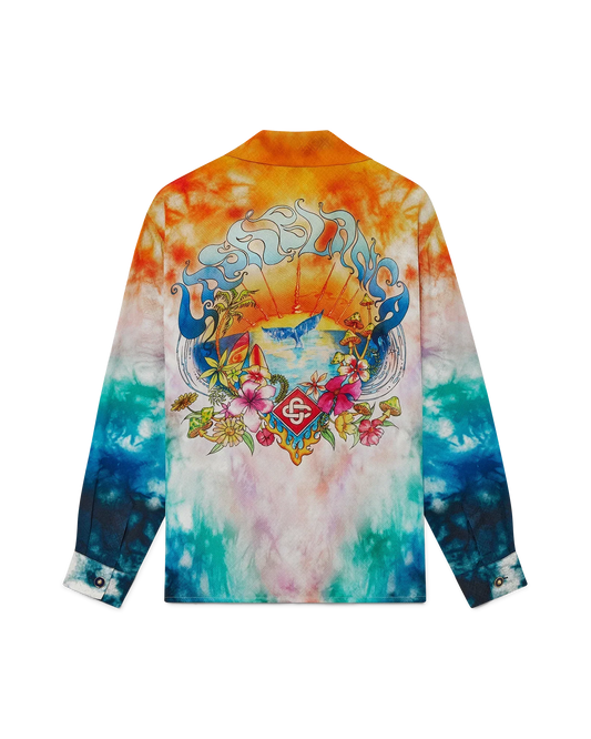Surf Trip Long Sleeve Long Sleeve Silk Shirt | Casablanca Paris | Image 1