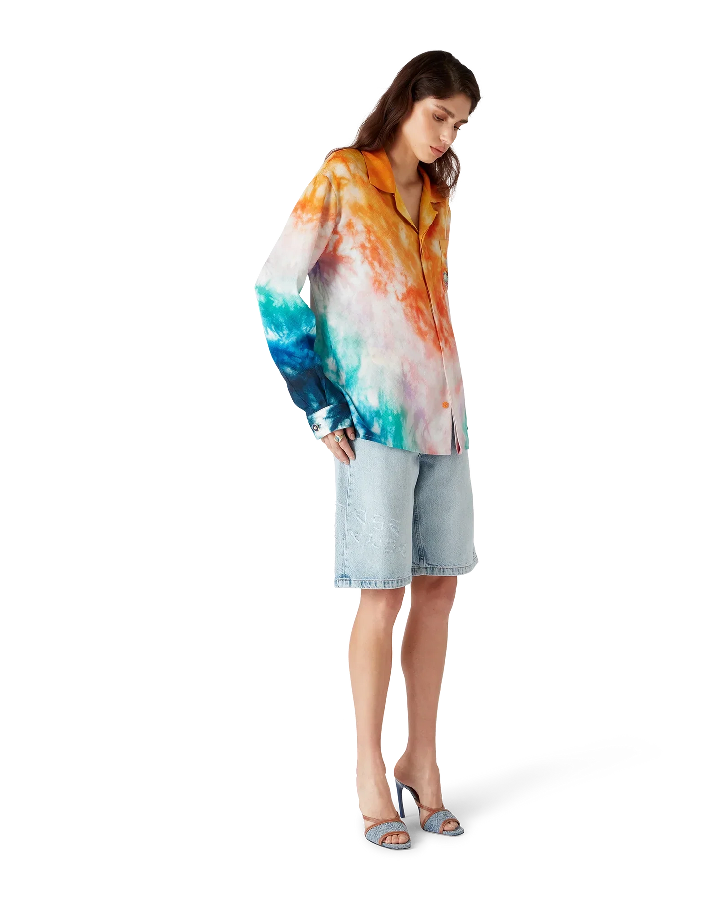 Surf Trip Long Sleeve Long Sleeve Silk Shirt | Casablanca Paris | Image 2
