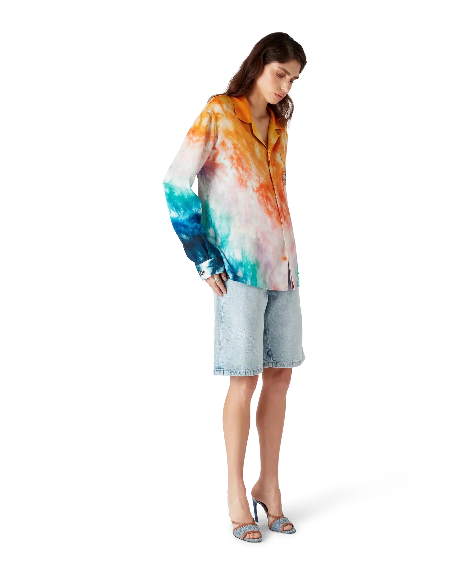 Surf Trip Long Sleeve Long Sleeve Silk Shirt | Casablanca Paris | Image 2