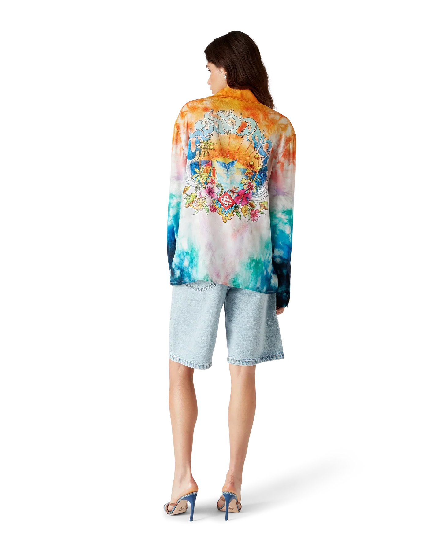 Surf Trip Long Sleeve Long Sleeve Silk Shirt | Casablanca Paris | Image 3