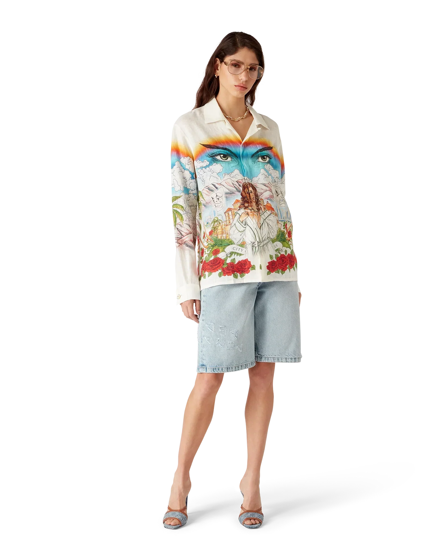Chateau Long Sleeve Linen Shirt | Casablanca Paris | Image 2