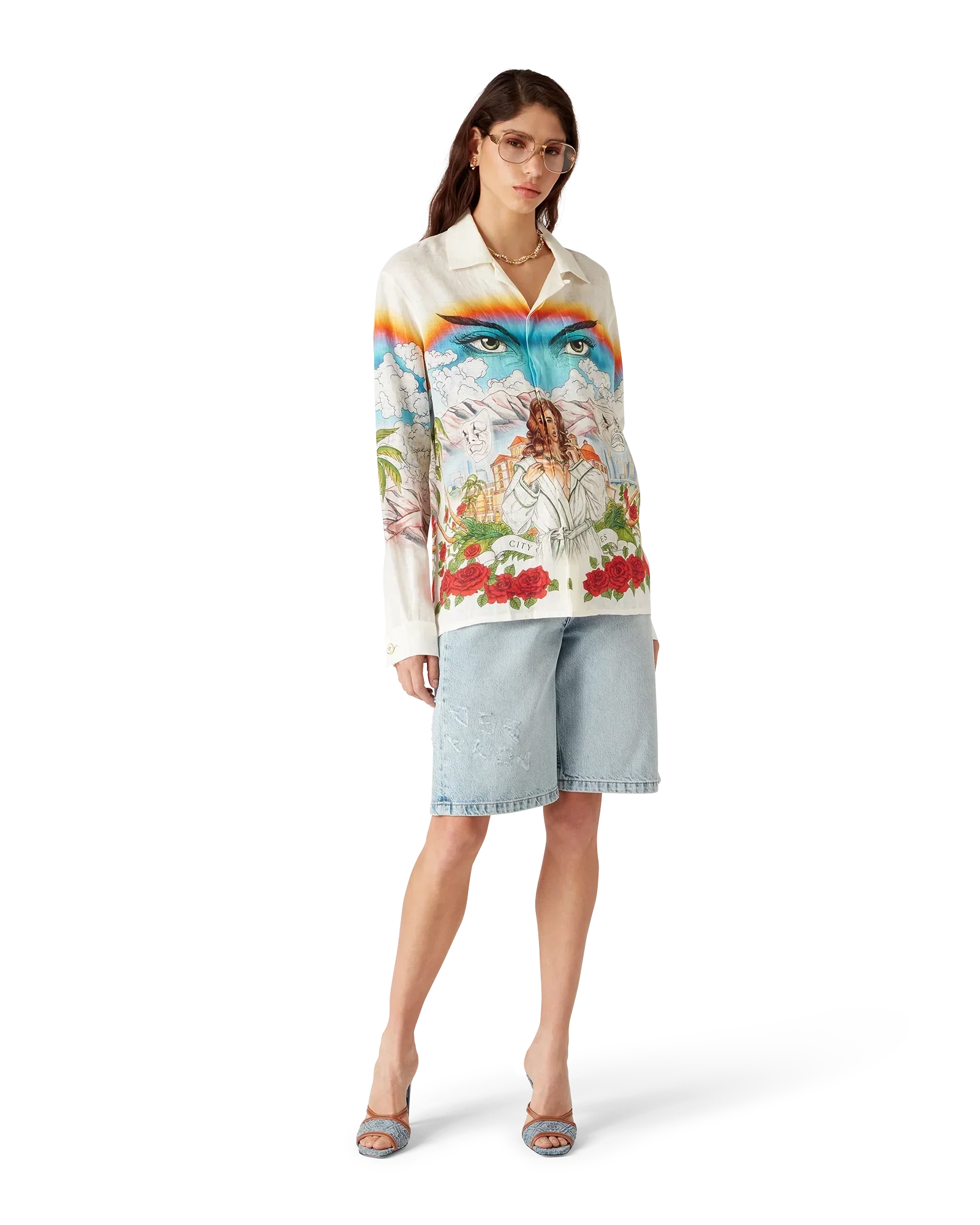 Chateau Long Sleeve Linen Shirt | Casablanca Paris | Image 2