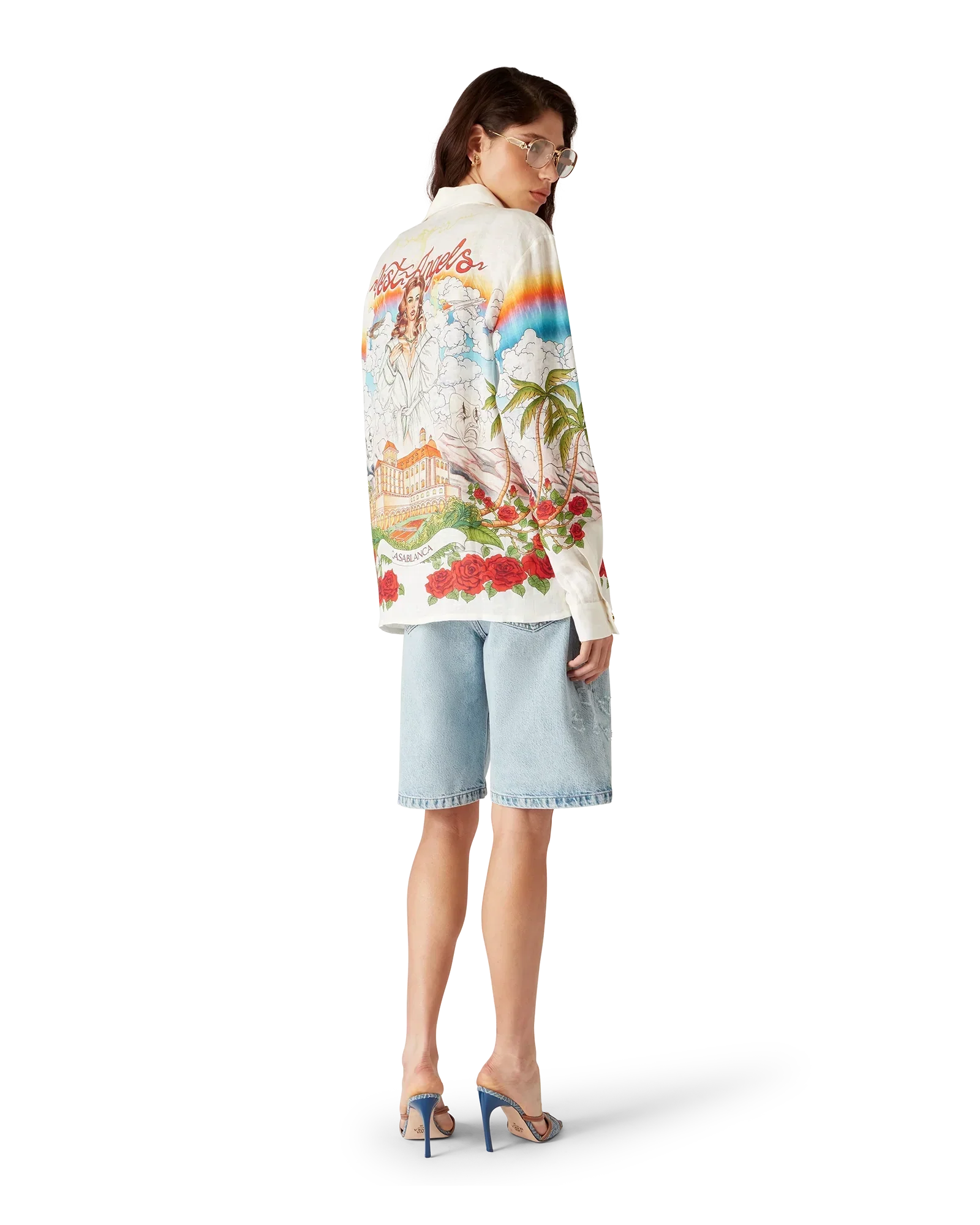 Chateau Long Sleeve Linen Shirt | Casablanca Paris | Image 3